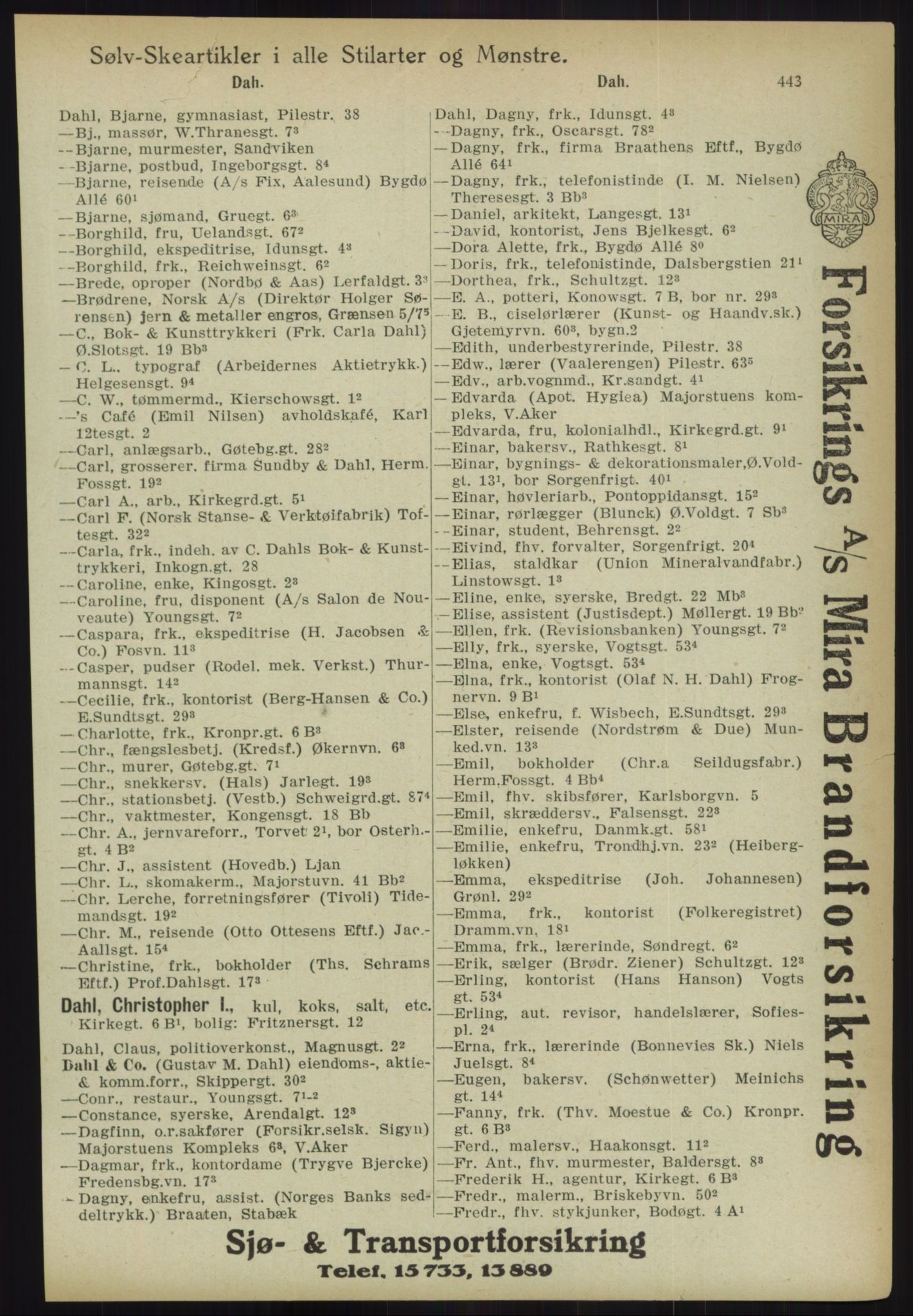 Kristiania/Oslo adressebok, PUBL/-, 1918, p. 468