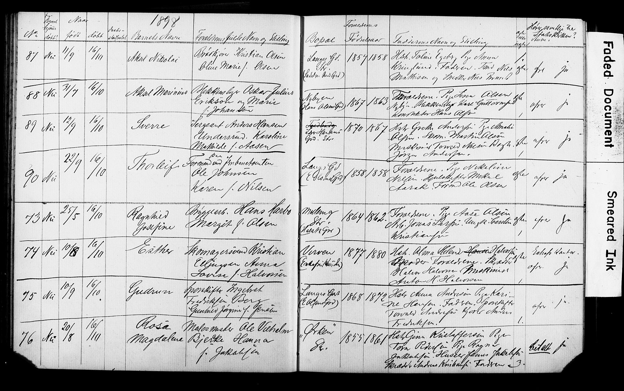 Strømsø kirkebøker, AV/SAKO-A-246/Y/Ya/L0005: Parish register draft no. I 5, 1897-1903