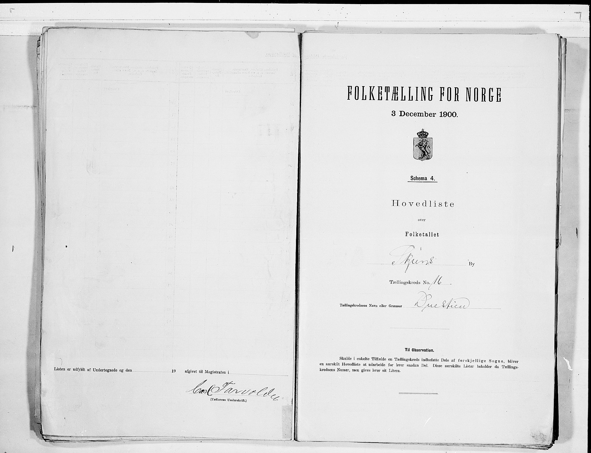 SAKO, 1900 census for Skien, 1900, p. 34