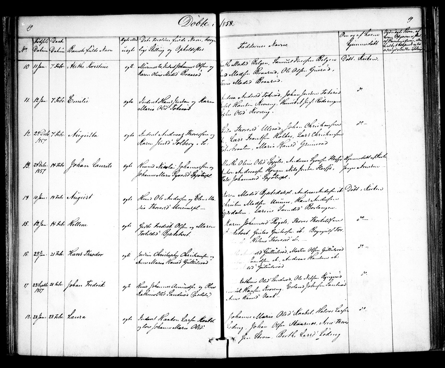 Våler prestekontor Kirkebøker, AV/SAO-A-11083/F/Fa/L0007: Parish register (official) no. I 7, 1856-1861, p. 19