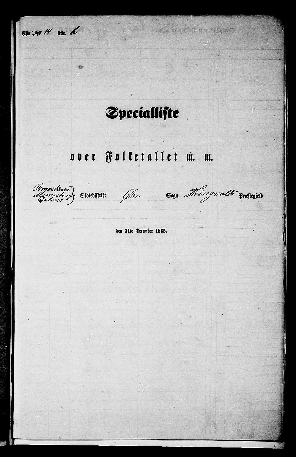 RA, 1865 census for Tingvoll, 1865, p. 249