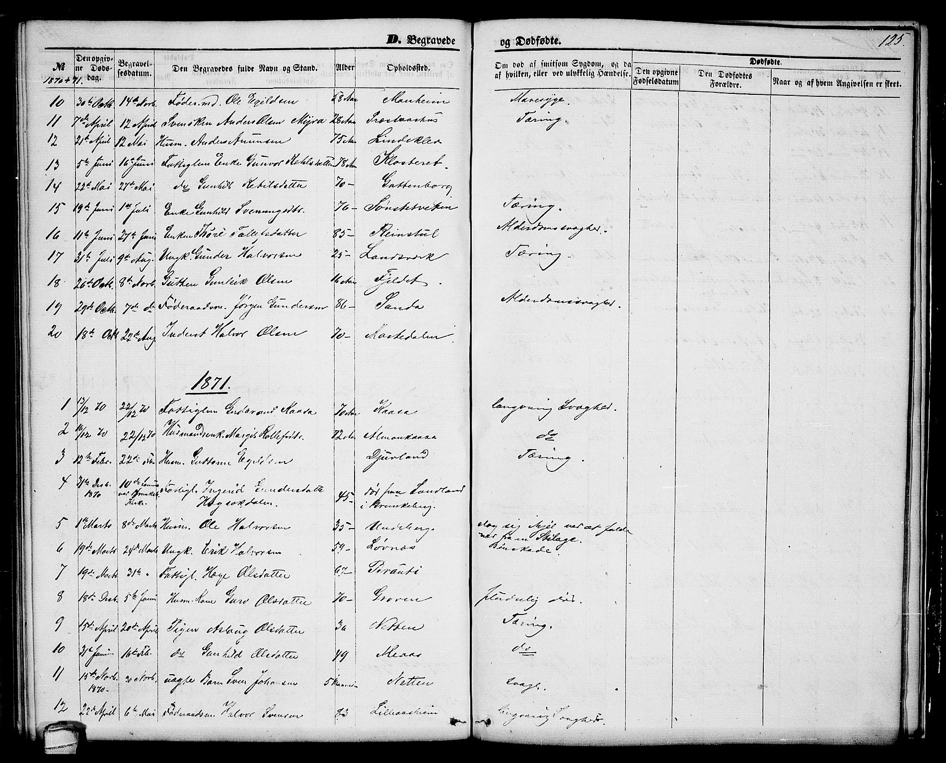 Seljord kirkebøker, SAKO/A-20/G/Ga/L0003: Parish register (copy) no. I 3, 1866-1873, p. 125