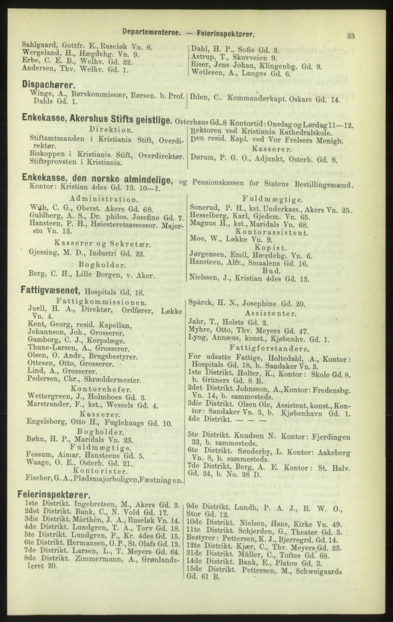 Kristiania/Oslo adressebok, PUBL/-, 1886, p. 33