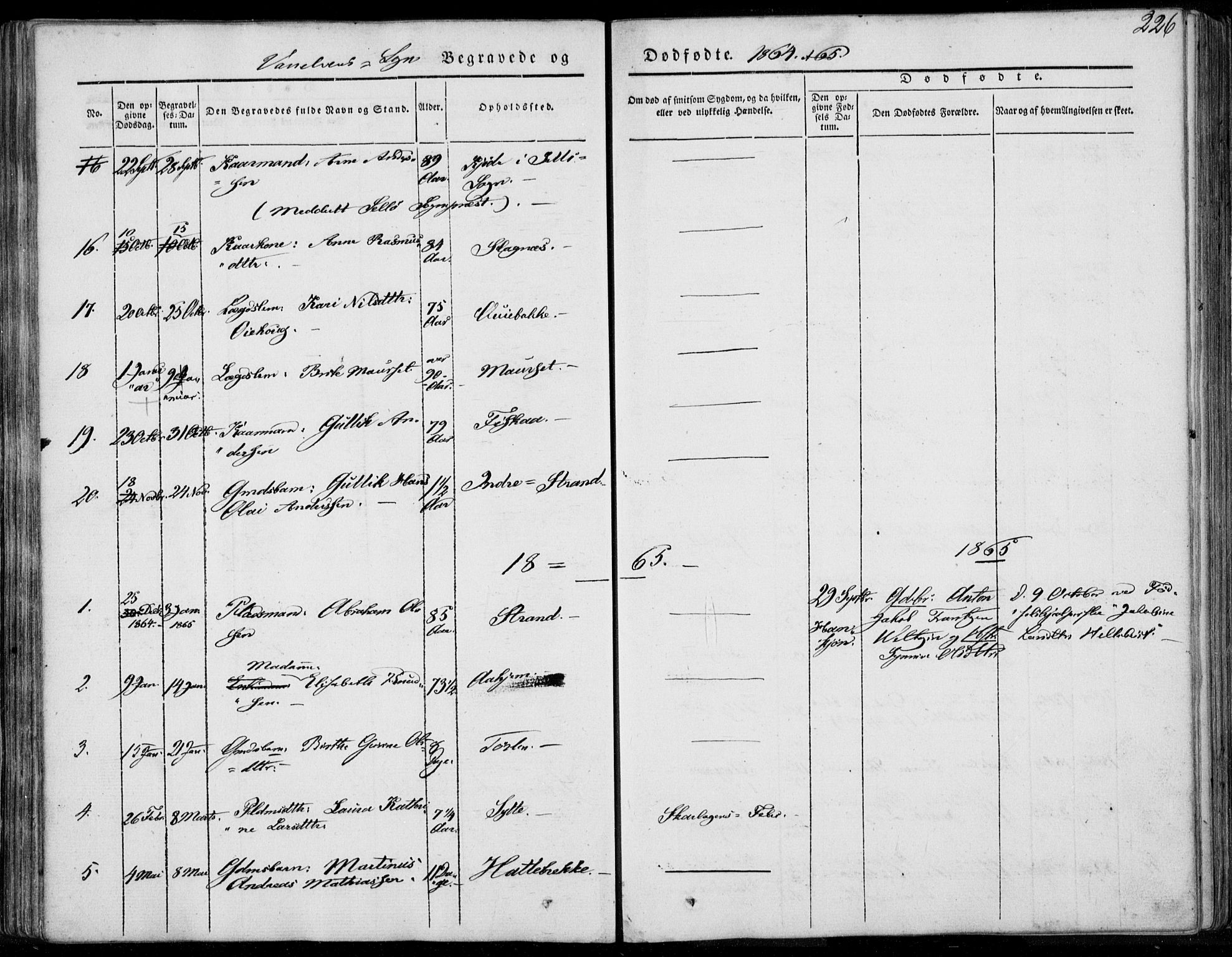 Ministerialprotokoller, klokkerbøker og fødselsregistre - Møre og Romsdal, AV/SAT-A-1454/501/L0006: Parish register (official) no. 501A06, 1844-1868, p. 226
