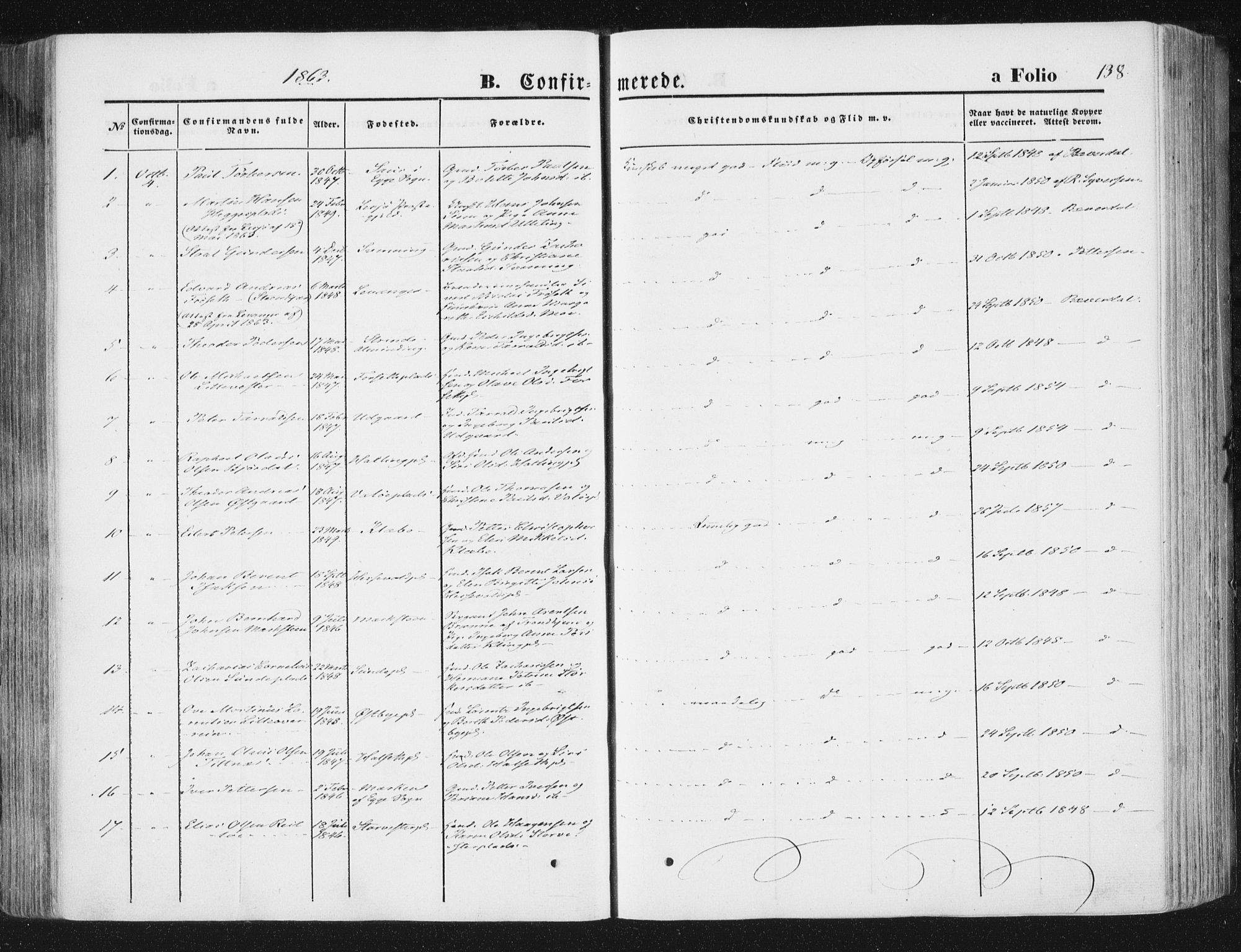 Ministerialprotokoller, klokkerbøker og fødselsregistre - Nord-Trøndelag, AV/SAT-A-1458/746/L0447: Parish register (official) no. 746A06, 1860-1877, p. 138