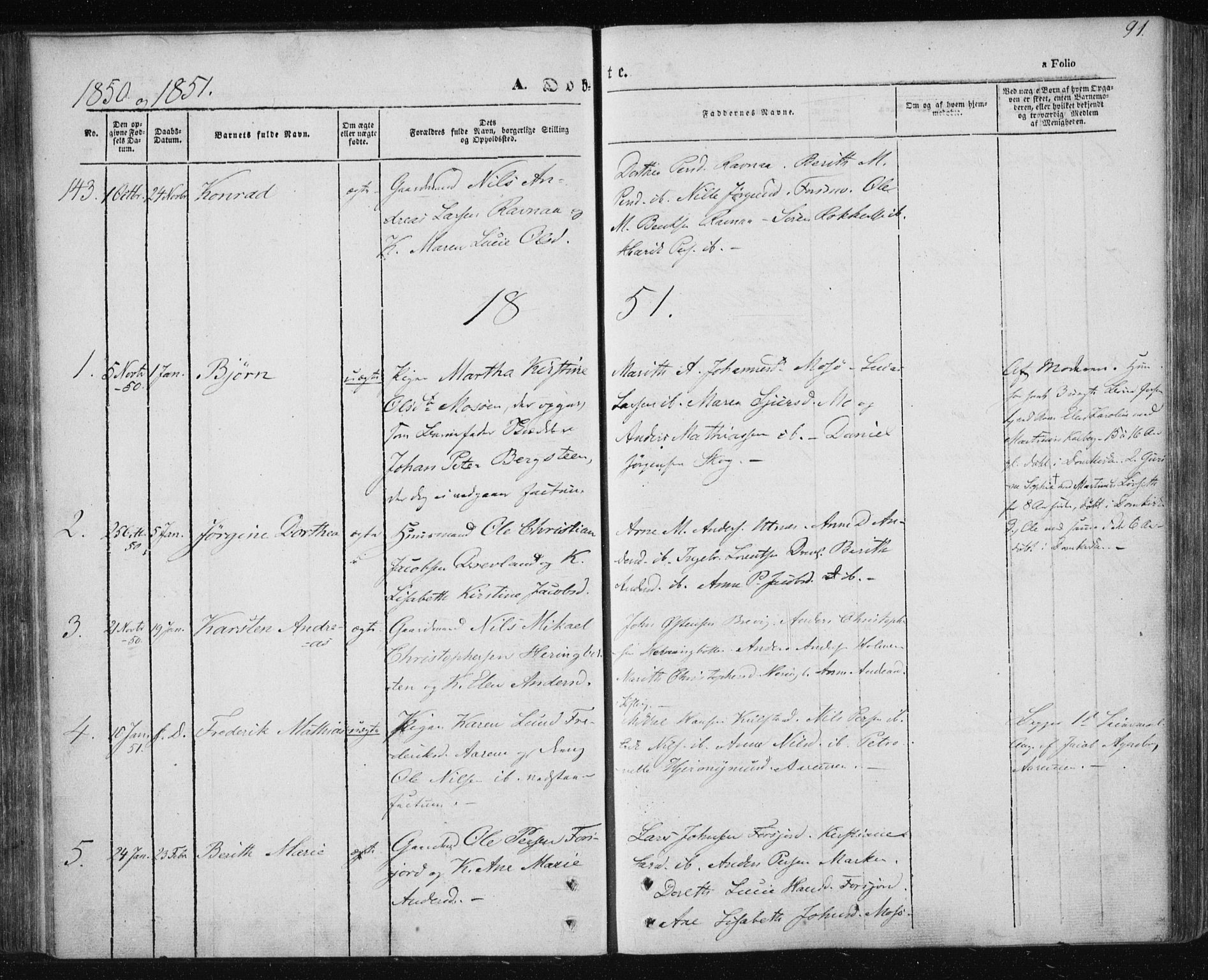 Ministerialprotokoller, klokkerbøker og fødselsregistre - Nordland, AV/SAT-A-1459/820/L0291: Parish register (official) no. 820A12, 1846-1854, p. 91