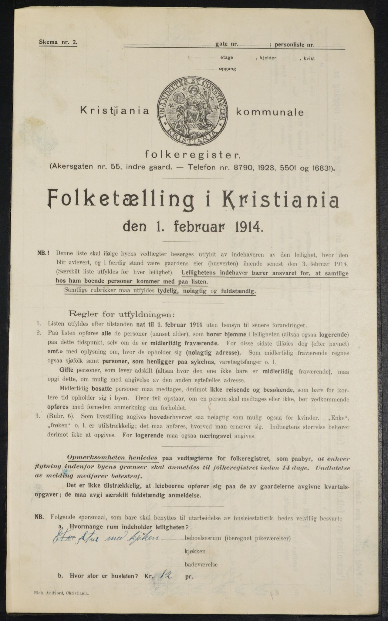 OBA, Municipal Census 1914 for Kristiania, 1914, p. 116341