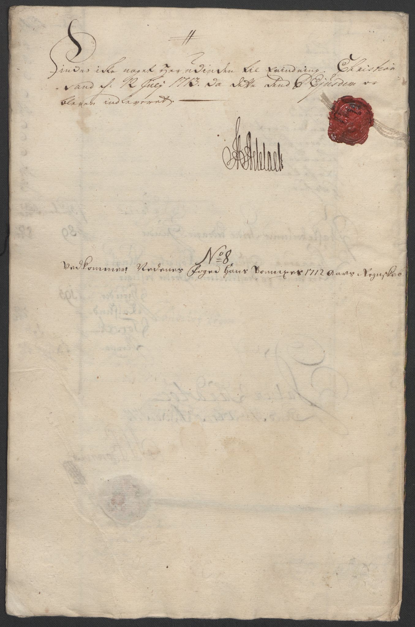 Rentekammeret inntil 1814, Reviderte regnskaper, Fogderegnskap, AV/RA-EA-4092/R39/L2320: Fogderegnskap Nedenes, 1712, p. 288