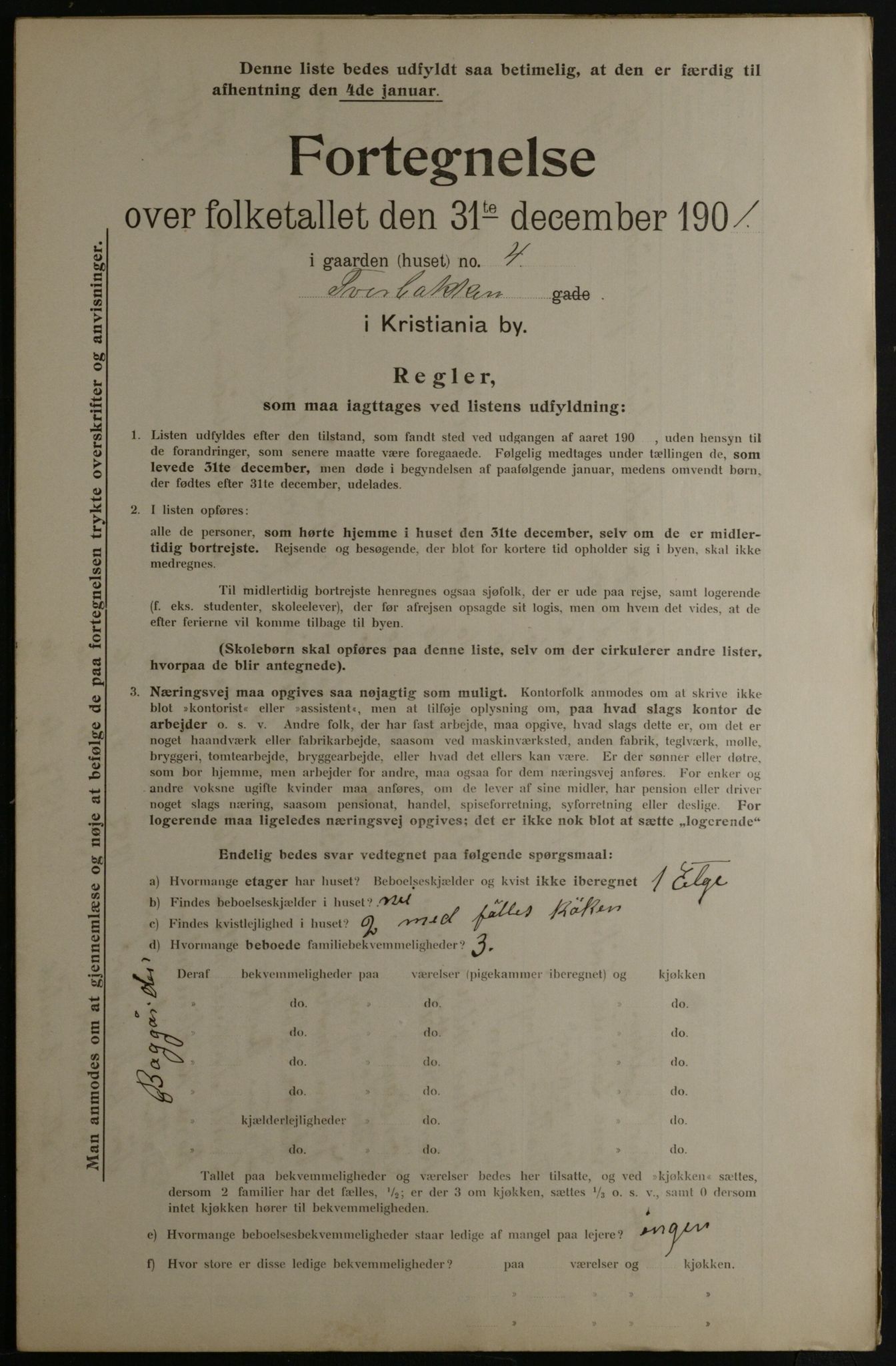 OBA, Municipal Census 1901 for Kristiania, 1901, p. 18048