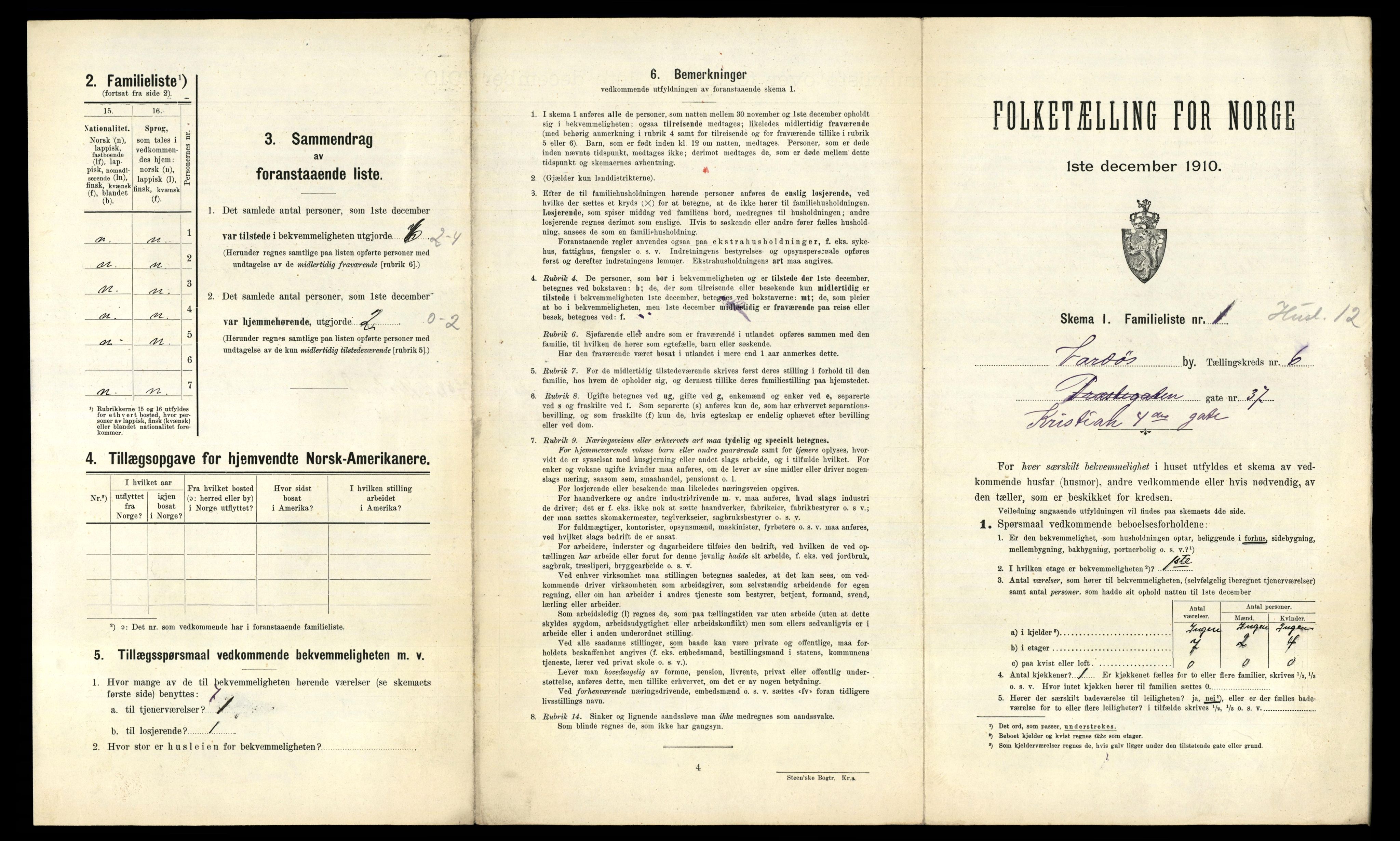 RA, 1910 census for Vardø, 1910, p. 998