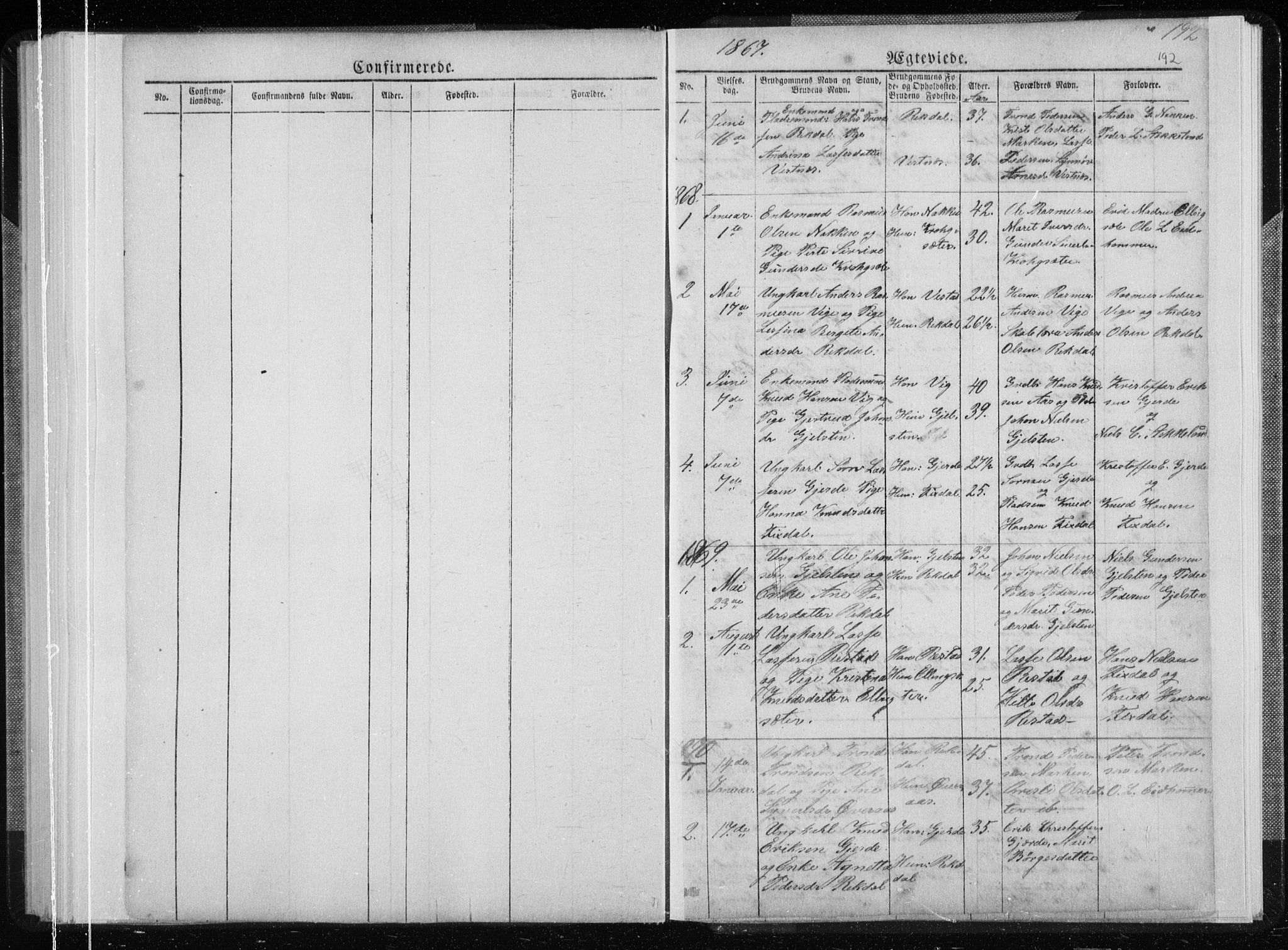 Ministerialprotokoller, klokkerbøker og fødselsregistre - Møre og Romsdal, AV/SAT-A-1454/540/L0541: Parish register (copy) no. 540C01, 1867-1920, p. 192