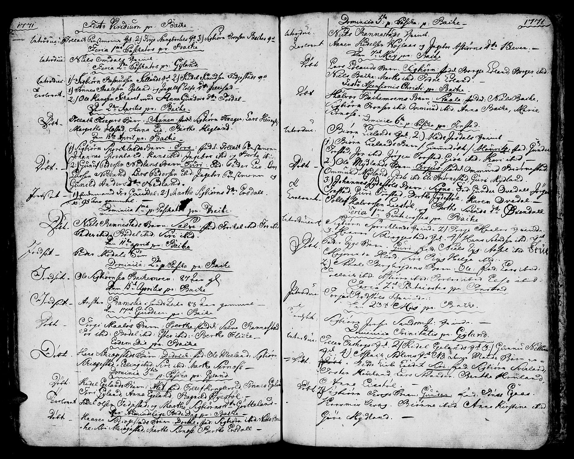 Bakke sokneprestkontor, AV/SAK-1111-0002/F/Fa/Faa/L0001: Parish register (official) no. A 1, 1741-1780, p. 188