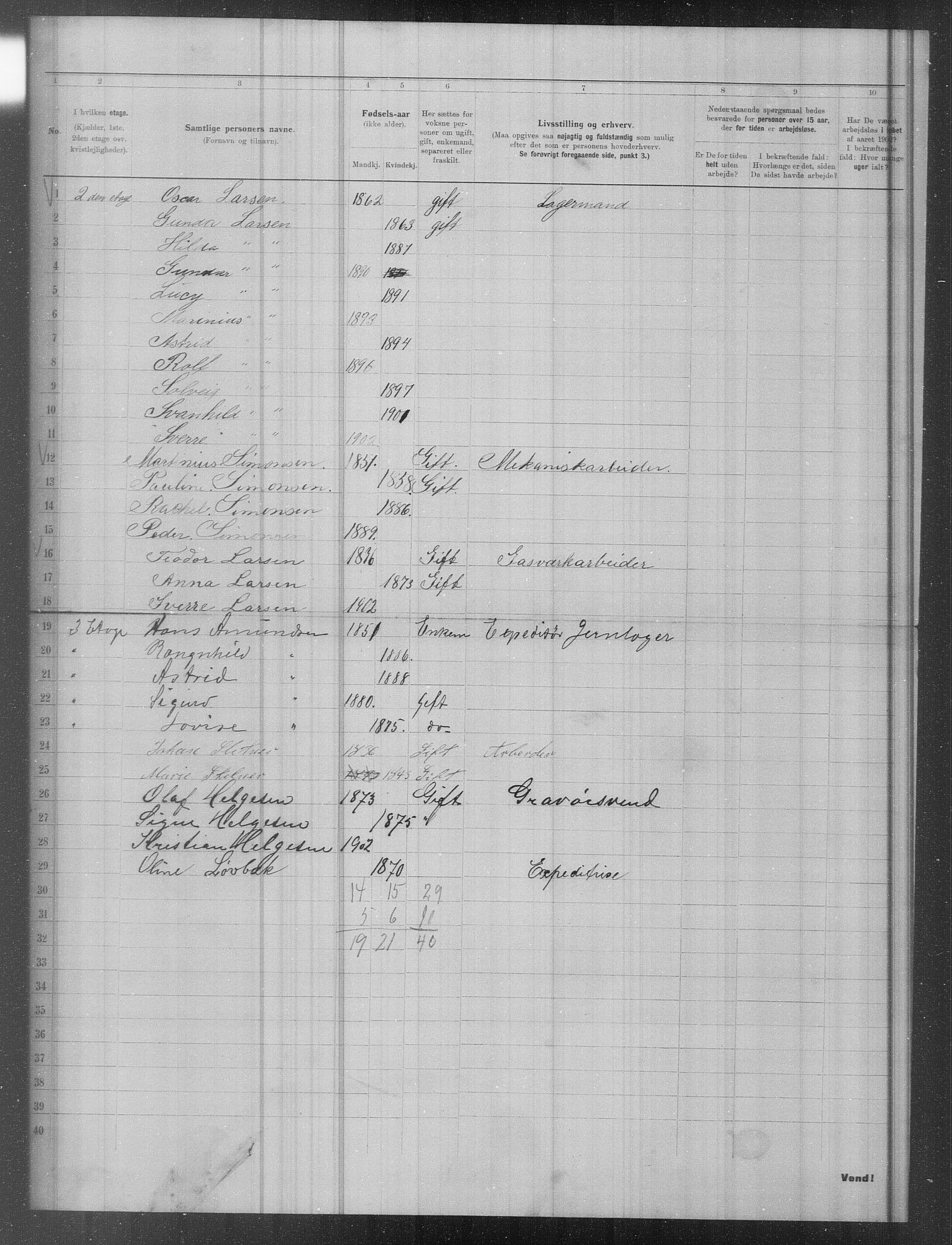 OBA, Municipal Census 1902 for Kristiania, 1902, p. 20058