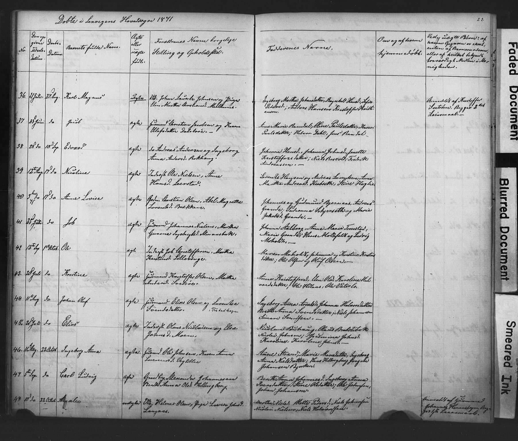 Ministerialprotokoller, klokkerbøker og fødselsregistre - Nord-Trøndelag, AV/SAT-A-1458/701/L0018: Parish register (copy) no. 701C02, 1868-1872, p. 22