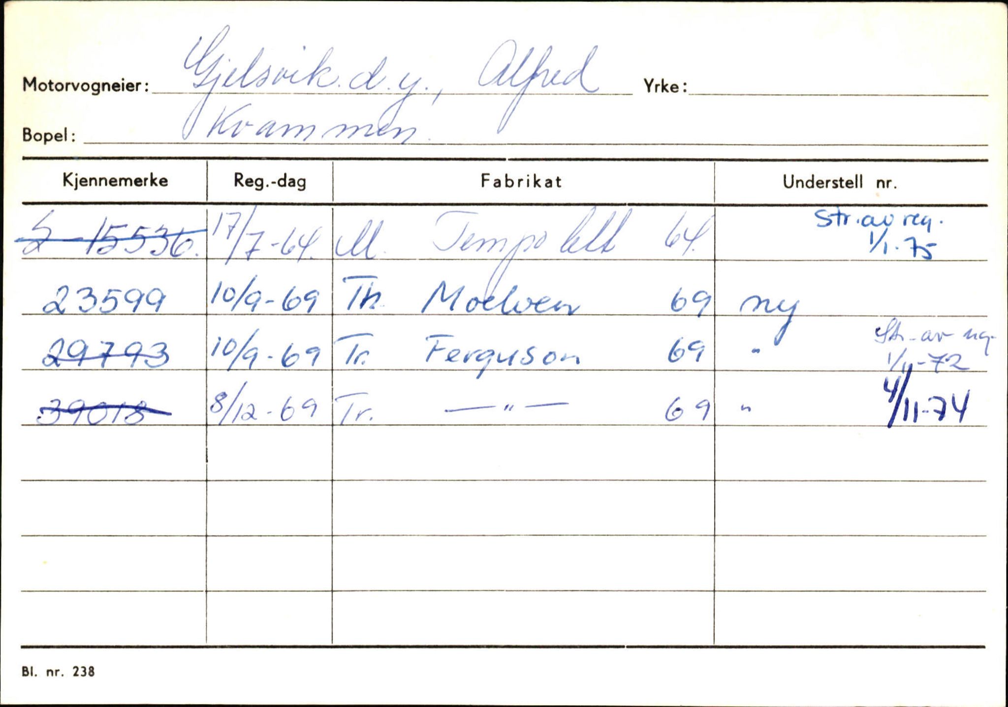 Statens vegvesen, Sogn og Fjordane vegkontor, SAB/A-5301/4/F/L0132: Eigarregister Askvoll A-Å. Balestrand A-Å, 1945-1975, p. 357