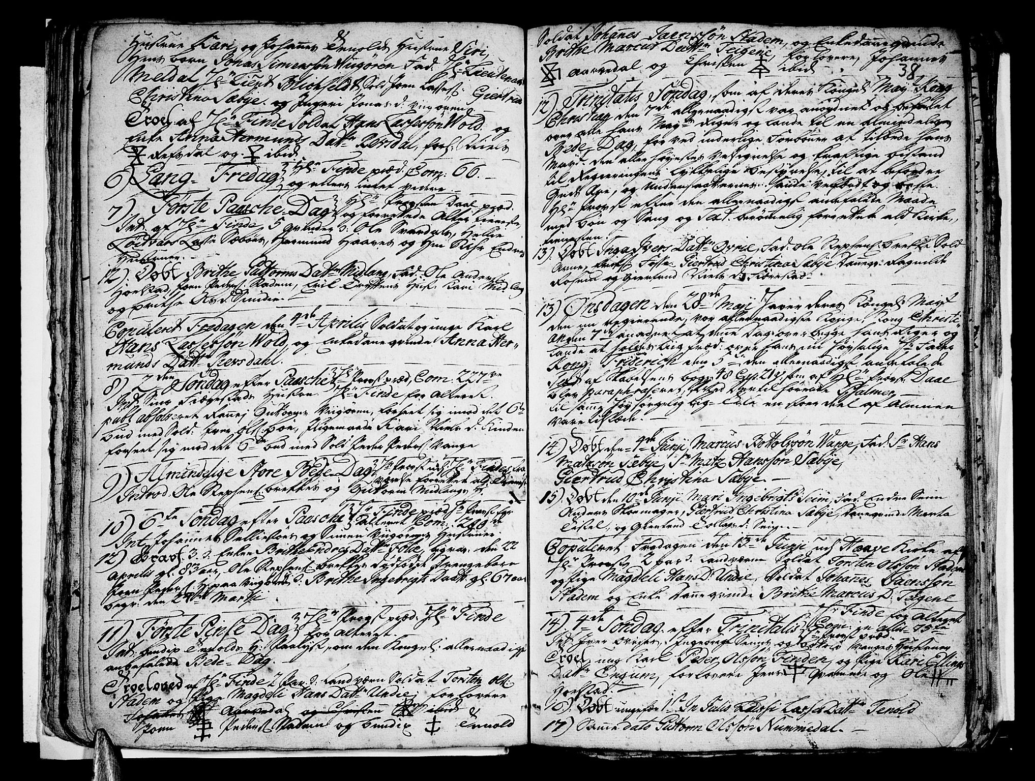 Vik sokneprestembete, SAB/A-81501: Parish register (official) no. A 3 /1, 1755-1771, p. 38