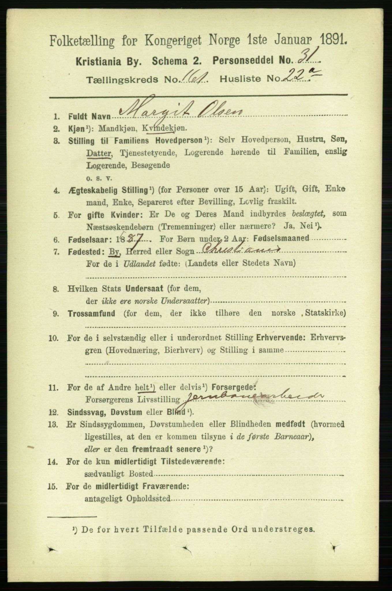 RA, 1891 census for 0301 Kristiania, 1891, p. 92331