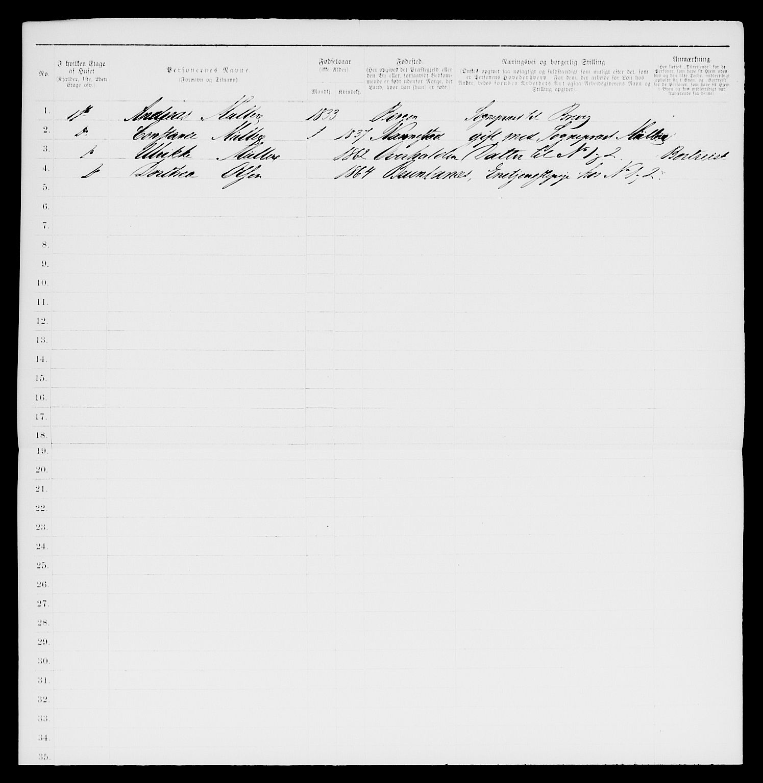 SAKO, 1885 census for 0804 Brevik, 1885, p. 266