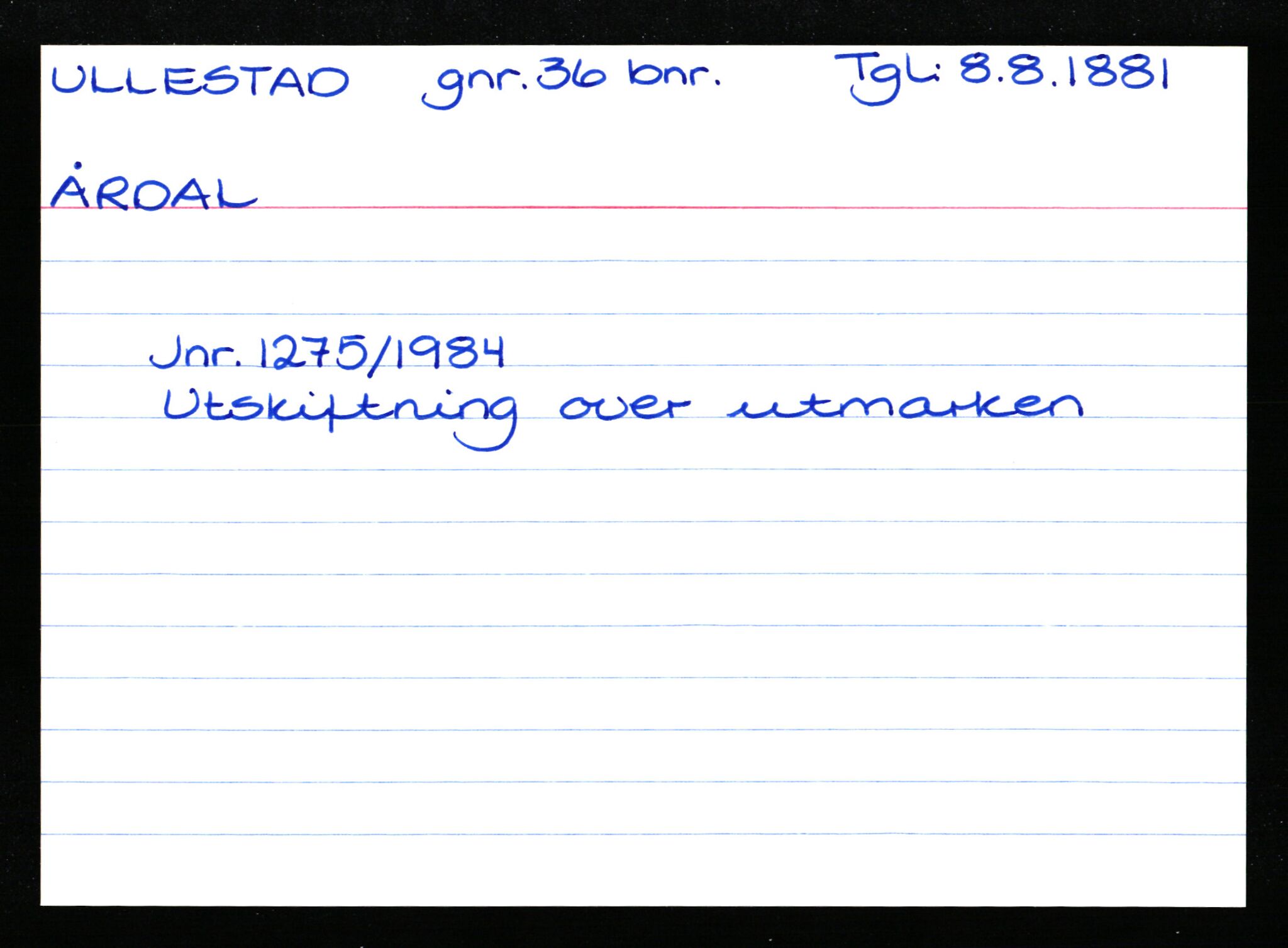 Statsarkivet i Stavanger, AV/SAST-A-101971/03/Y/Yk/L0043: Registerkort sortert etter gårdsnavn: Tysvær - Vanvik indre, 1750-1930, p. 288