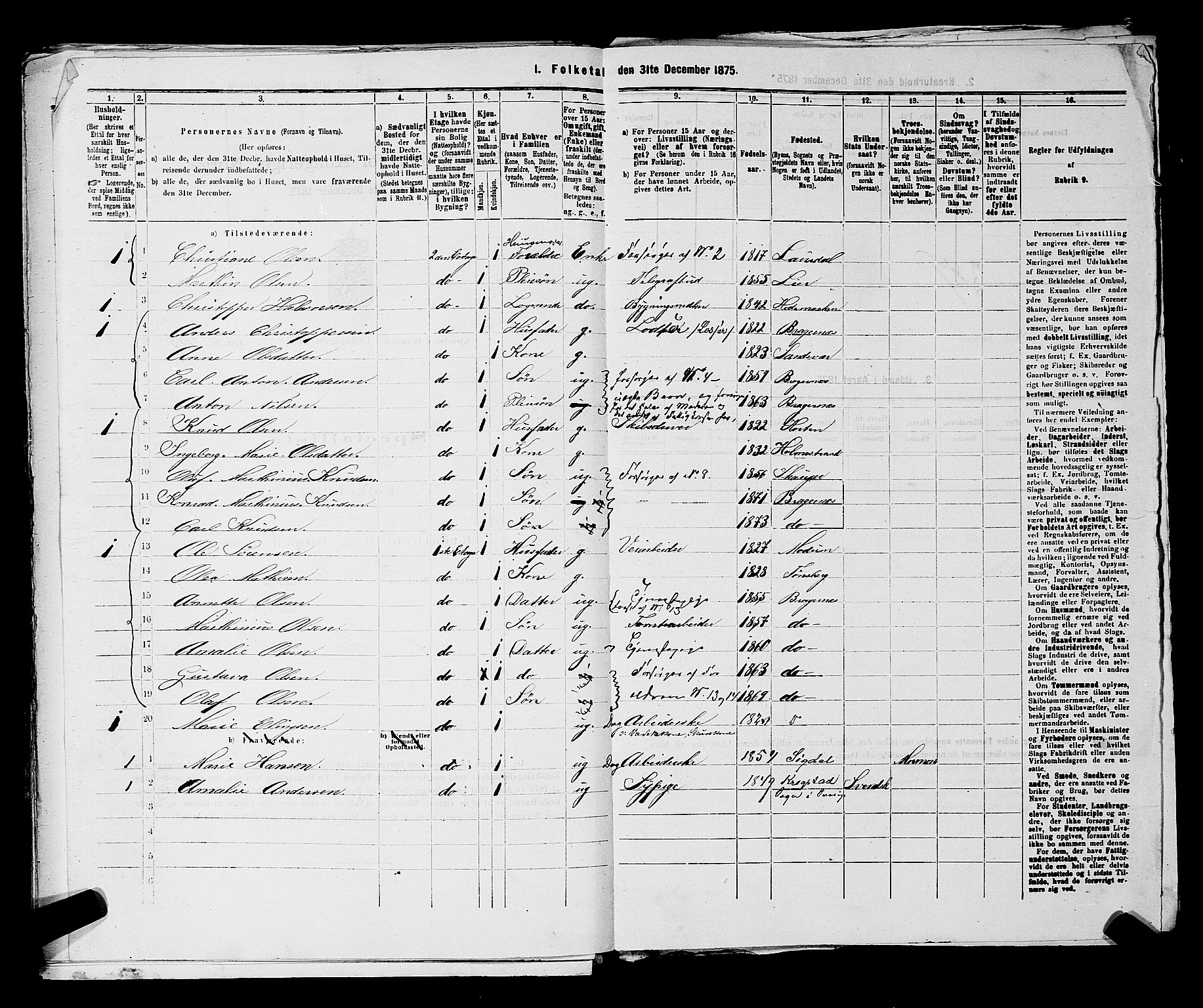 SAKO, 1875 census for 0602 Drammen, 1875, p. 1469