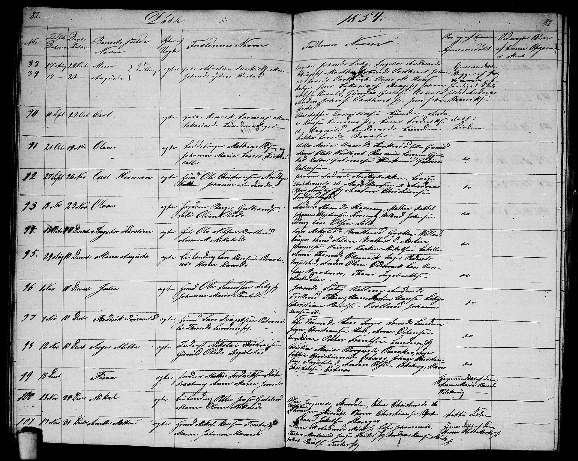 Våler prestekontor Kirkebøker, AV/SAO-A-11083/G/Ga/L0002: Parish register (copy) no. I 2, 1839-1860, p. 82