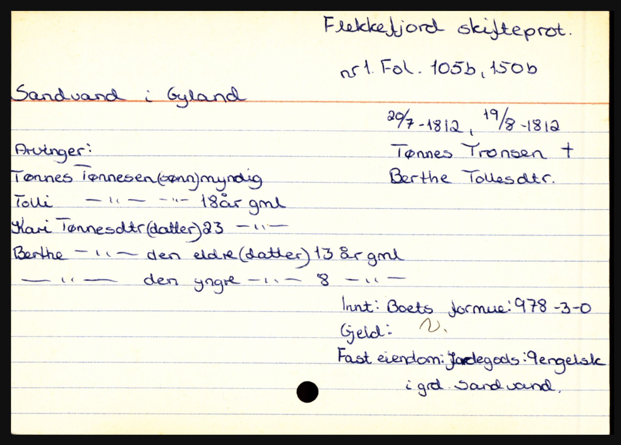 Flekkefjord sorenskriveri, AV/SAK-1221-0001/H, p. 1307