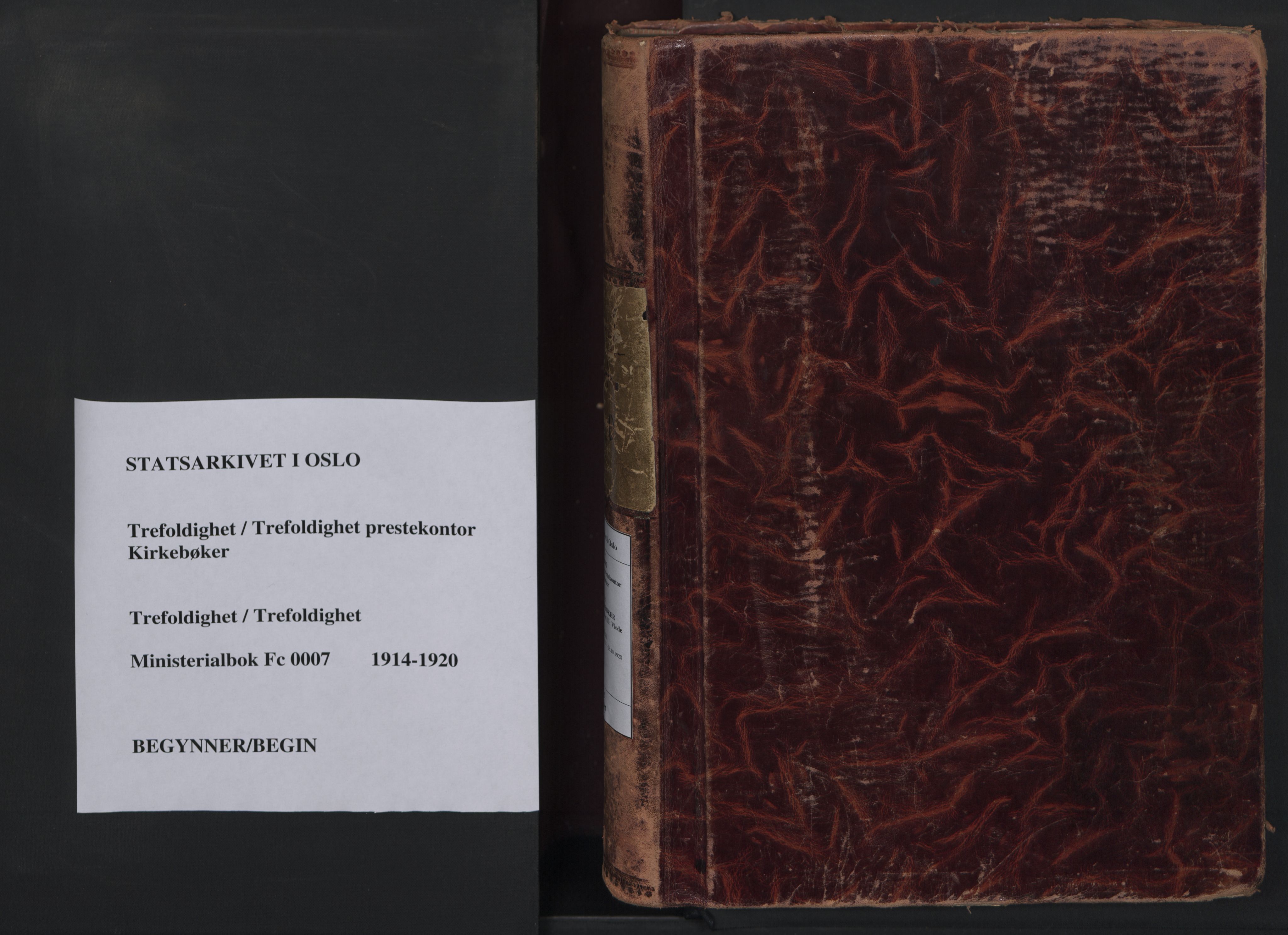 Trefoldighet prestekontor Kirkebøker, SAO/A-10882/F/Fc/L0007: Parish register (official) no. III 7, 1914-1920