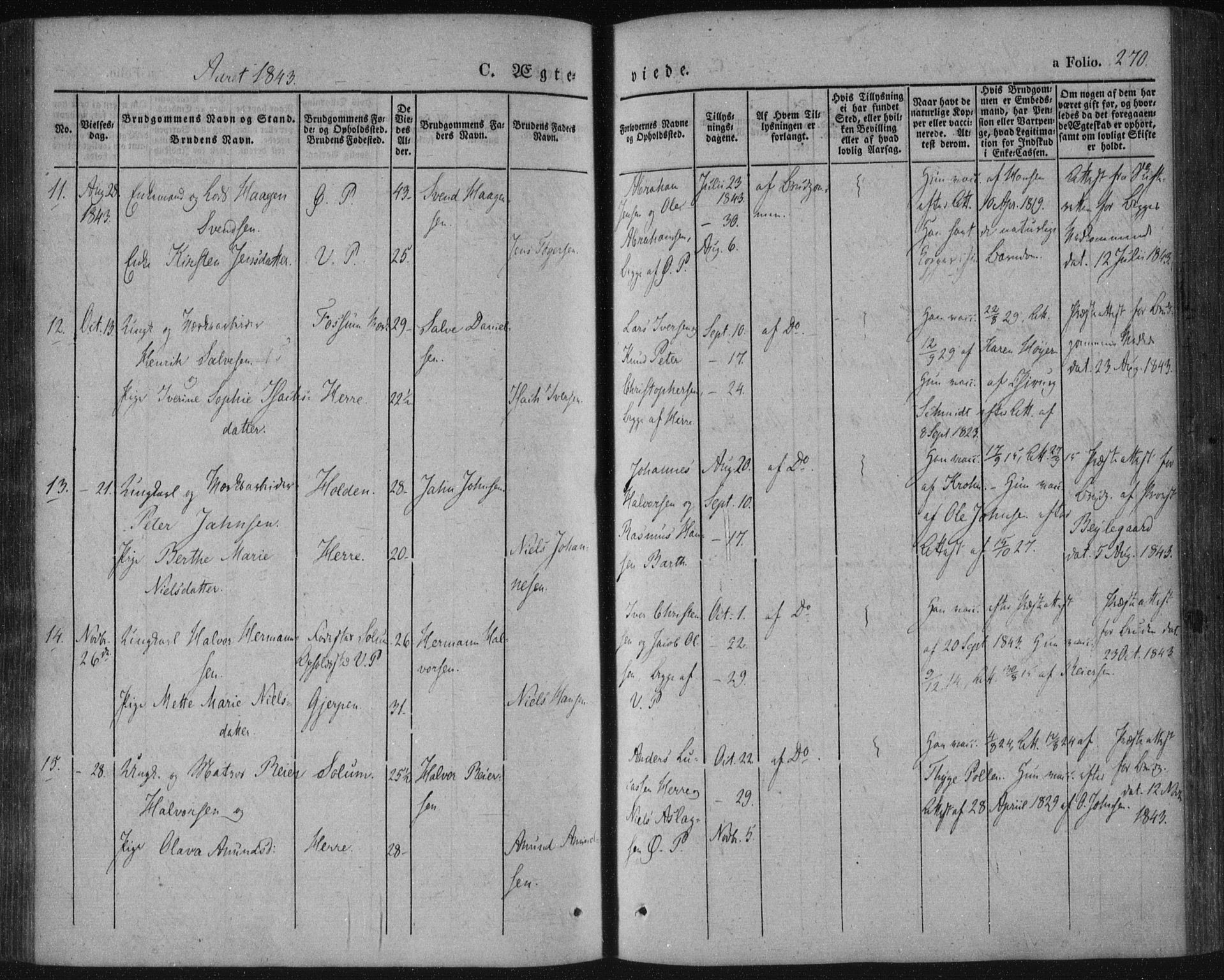 Porsgrunn kirkebøker , SAKO/A-104/F/Fa/L0006: Parish register (official) no. 6, 1841-1857, p. 270