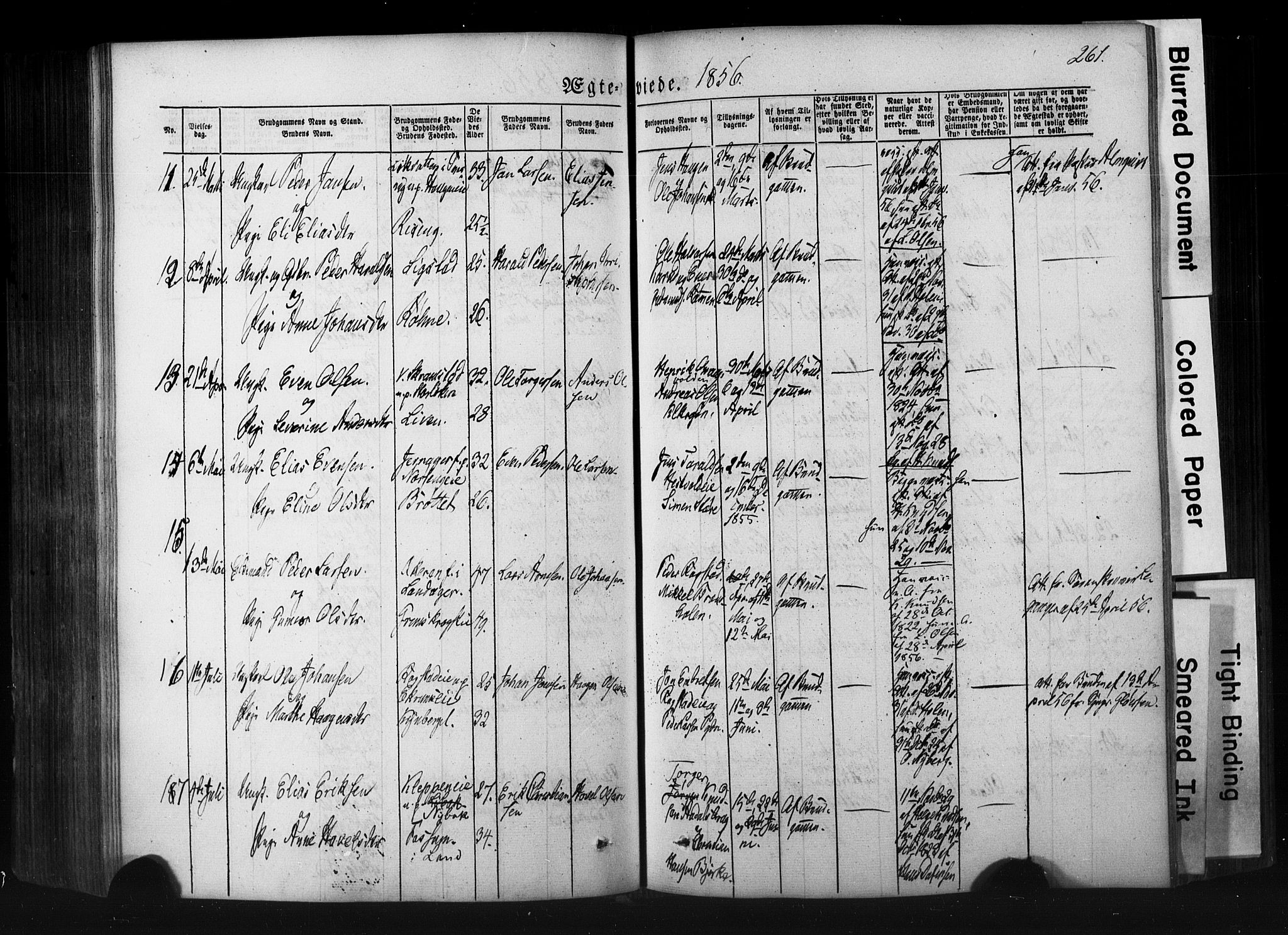 Løten prestekontor, AV/SAH-PREST-022/K/Ka/L0007: Parish register (official) no. 7, 1850-1859, p. 261