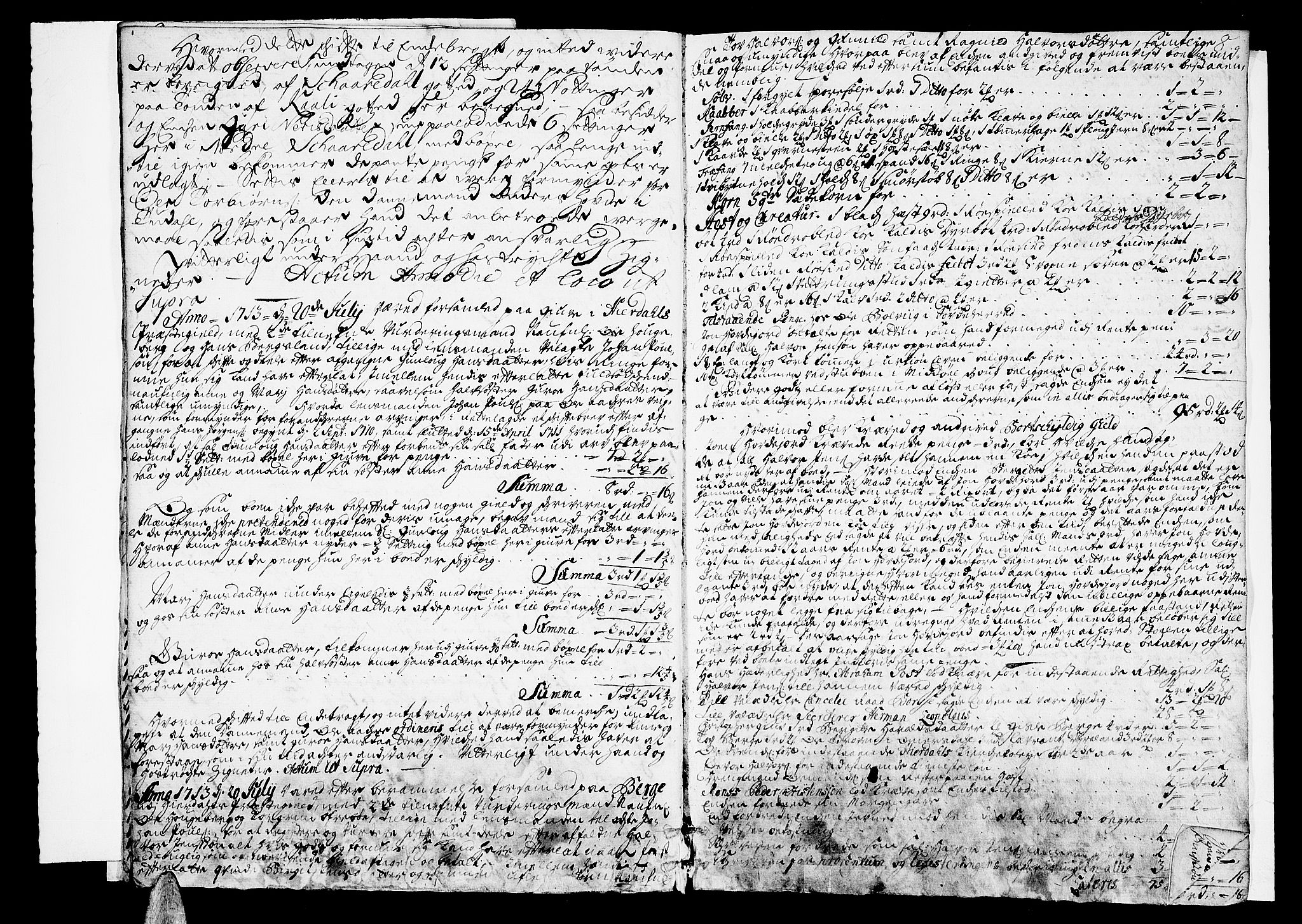 Øvre Telemark østfjelske sorenskriveri, AV/SAKO-A-213/H/Hb/Hba/L0006: Skifteprotokoll, 1713-1714, p. 7b-8a