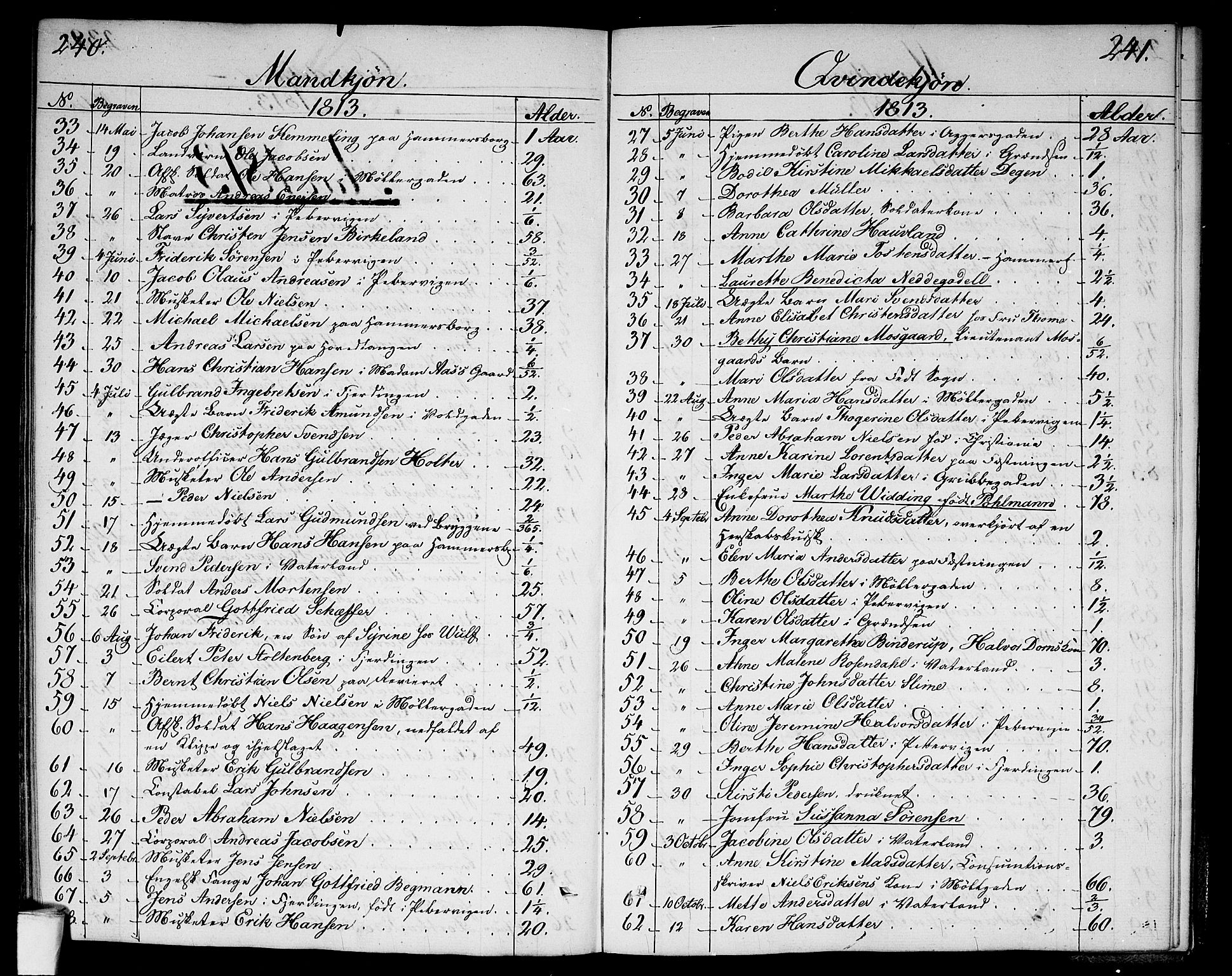 Garnisonsmenigheten Kirkebøker, SAO/A-10846/G/Ga/L0002: Parish register (copy) no. 2, 1810-1814, p. 240-241