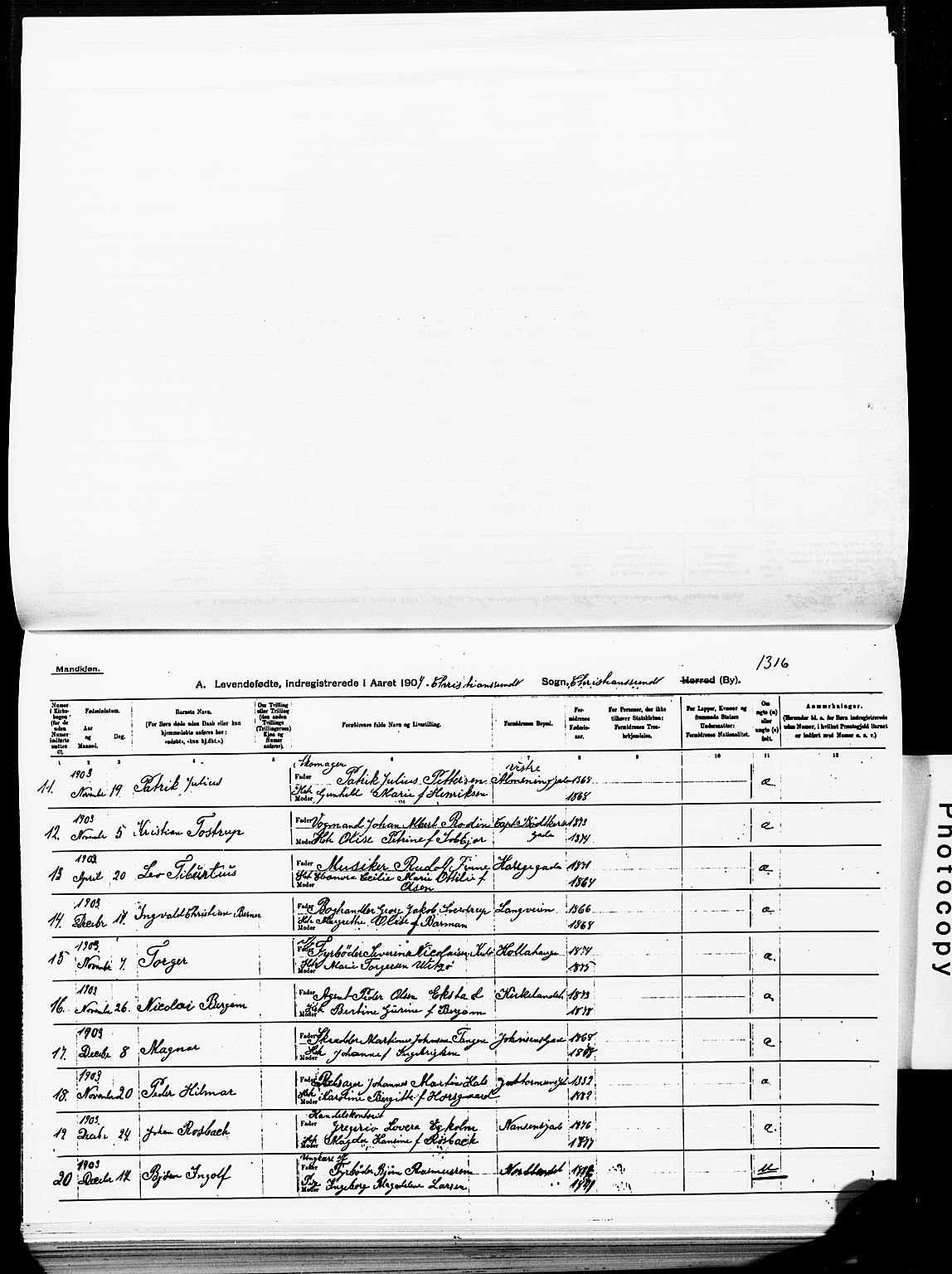 Ministerialprotokoller, klokkerbøker og fødselsregistre - Møre og Romsdal, AV/SAT-A-1454/572/L0858: Parish register (official) no. 572D02, 1903-1912