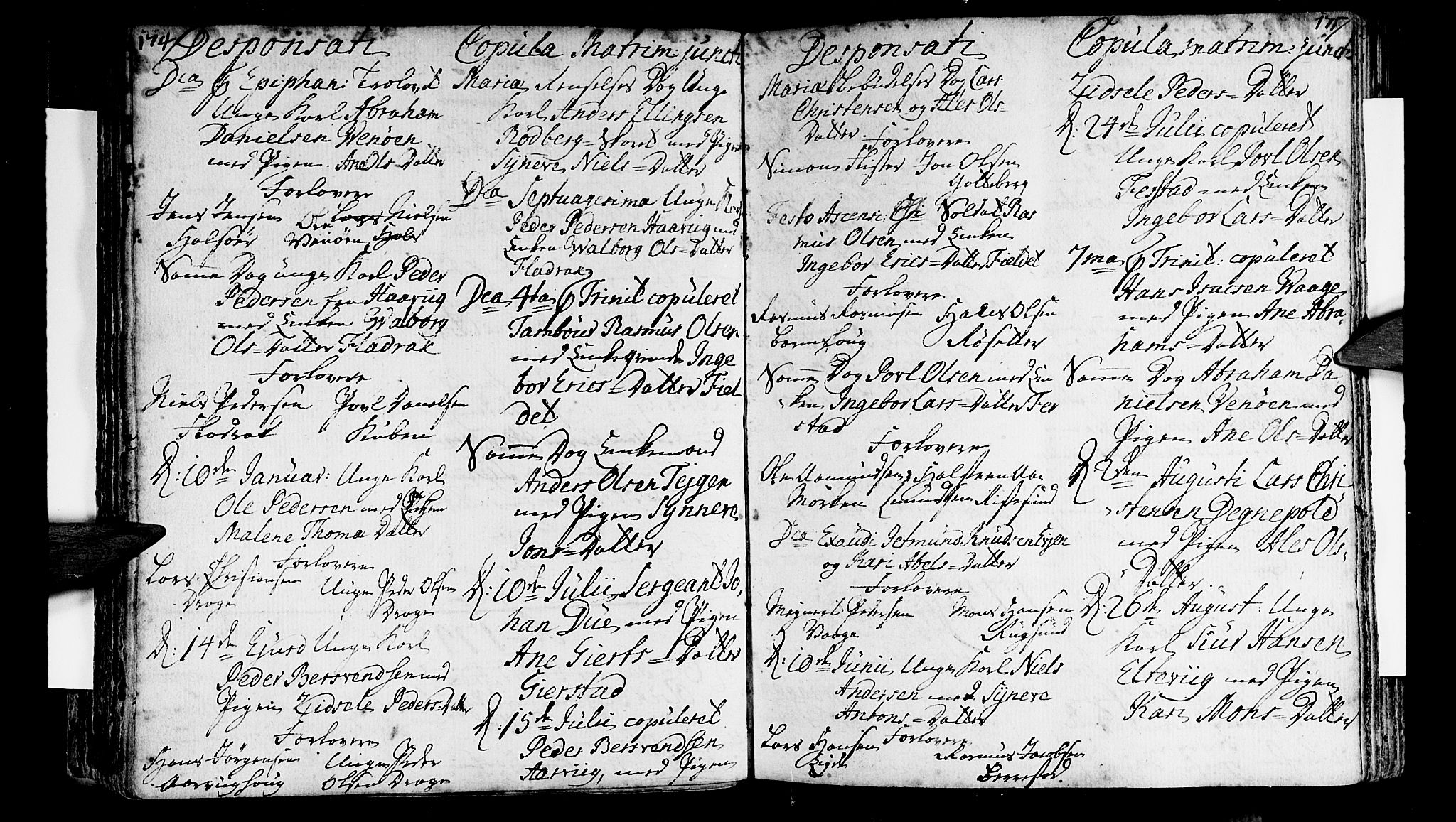 Selje sokneprestembete, SAB/A-99938/H/Ha/Haa/Haaa: Parish register (official) no. A 4, 1743-1759, p. 174-175