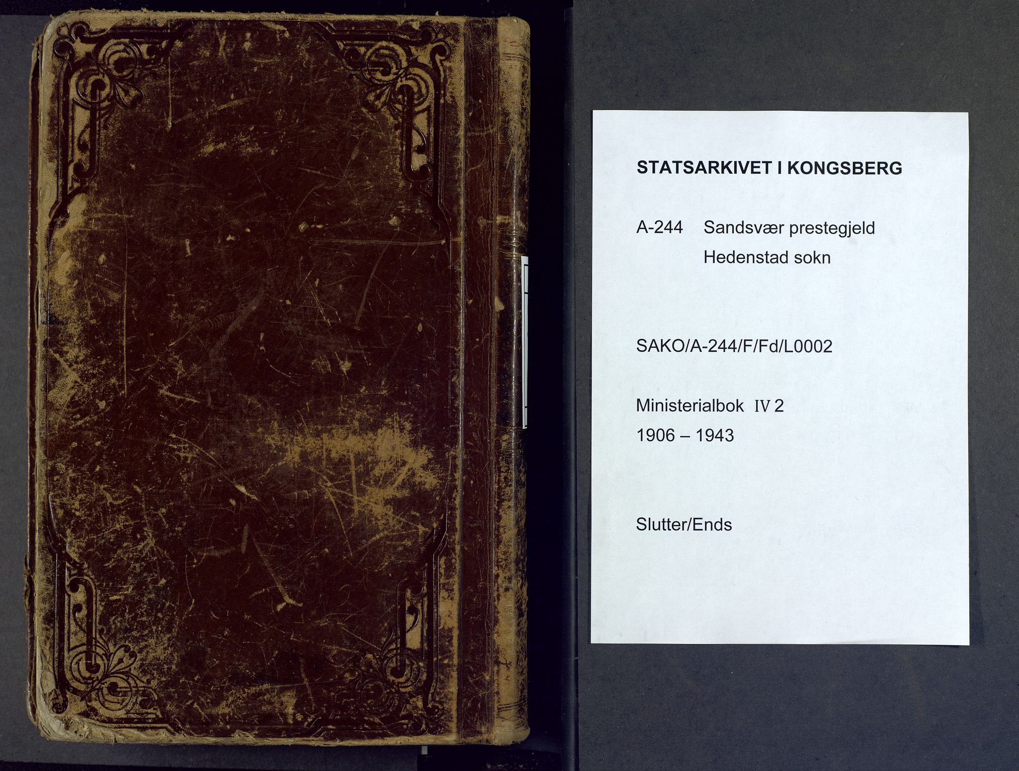 Sandsvær kirkebøker, SAKO/A-244/F/Fd/L0002: Parish register (official) no. IV 2, 1906-1943