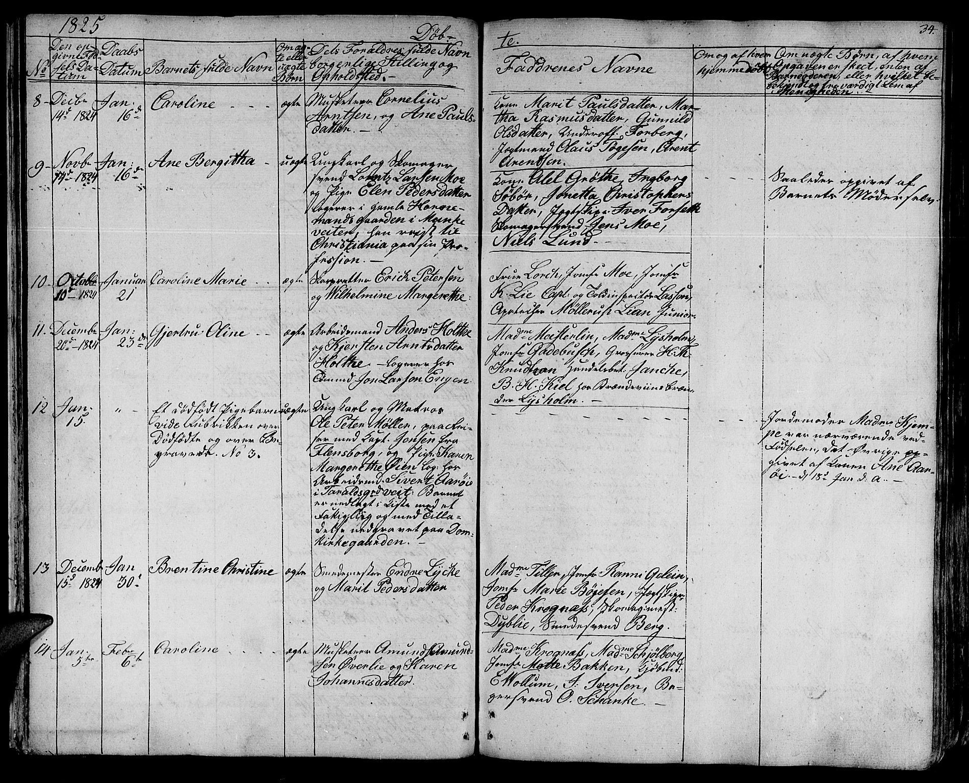 Ministerialprotokoller, klokkerbøker og fødselsregistre - Sør-Trøndelag, SAT/A-1456/602/L0108: Parish register (official) no. 602A06, 1821-1839, p. 34