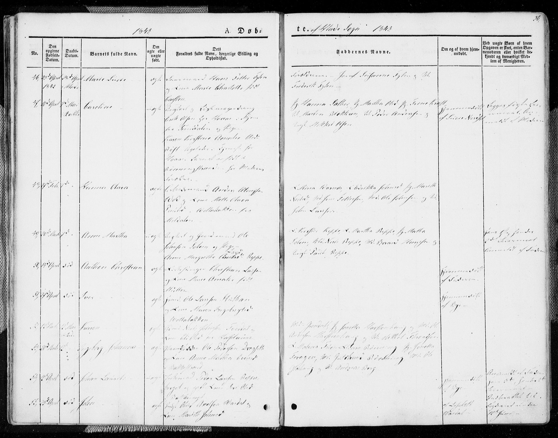 Ministerialprotokoller, klokkerbøker og fødselsregistre - Sør-Trøndelag, AV/SAT-A-1456/606/L0290: Parish register (official) no. 606A05, 1841-1847, p. 30