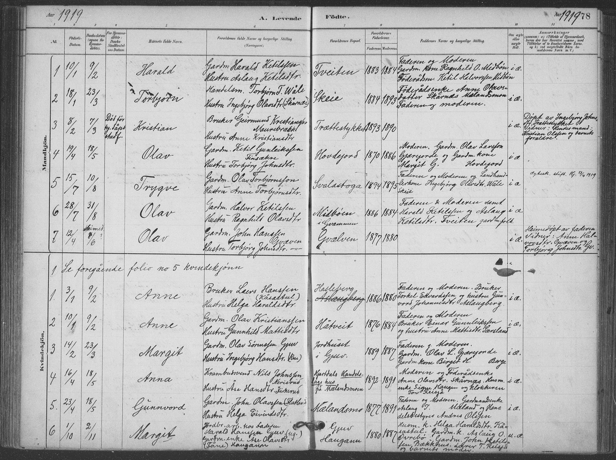 Hjartdal kirkebøker, SAKO/A-270/F/Fa/L0010: Parish register (official) no. I 10, 1880-1929, p. 78