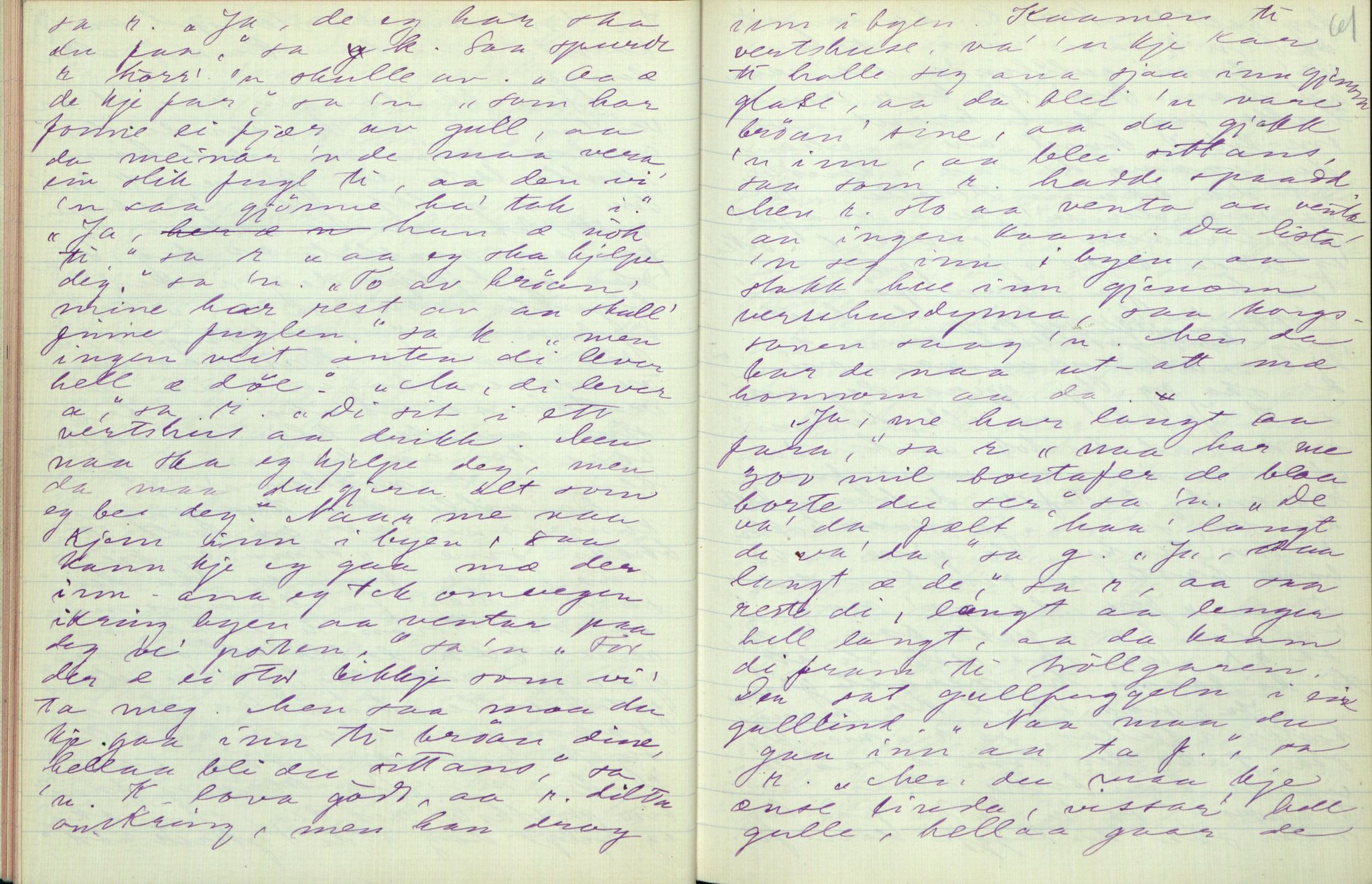 Rikard Berge, TEMU/TGM-A-1003/F/L0003/0011: 061-100 Innholdslister / 70 Eventyr, segnir, folkekunst, rim o.a., 1909, p. 60-61