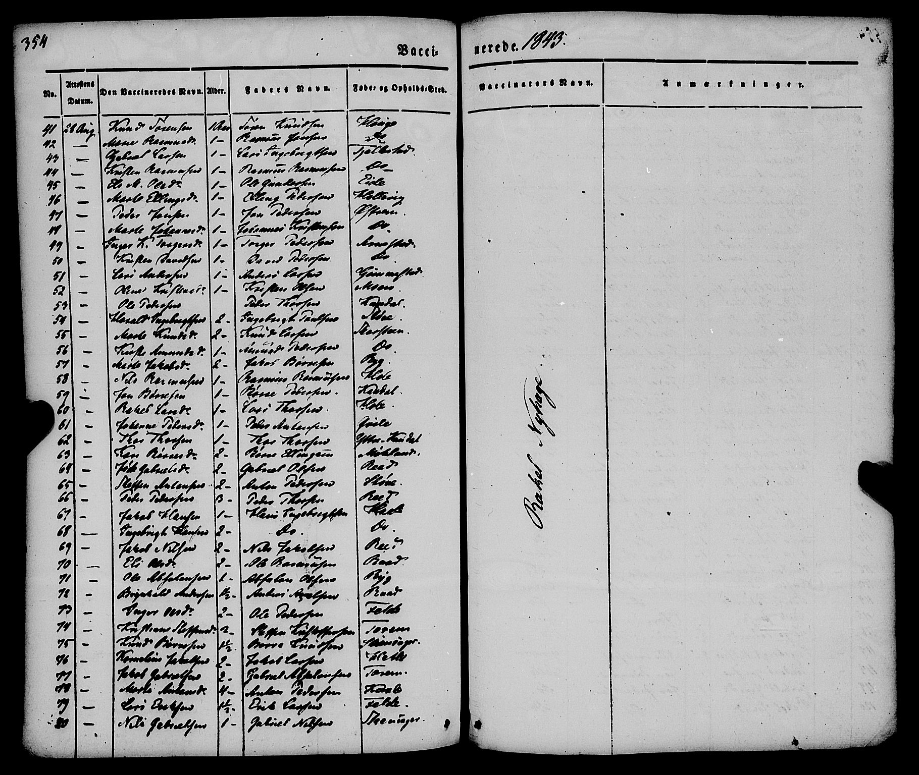 Gloppen sokneprestembete, SAB/A-80101/H/Haa/Haaa/L0008: Parish register (official) no. A 8, 1837-1855, p. 354
