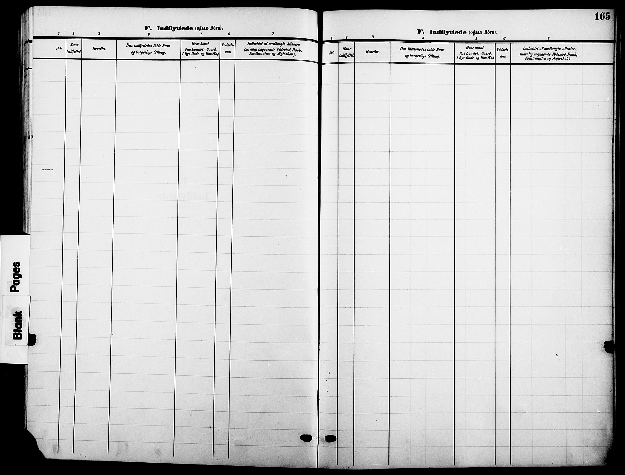 Ringsaker prestekontor, SAH/PREST-014/L/La/L0016: Parish register (copy) no. 16, 1905-1920, p. 165
