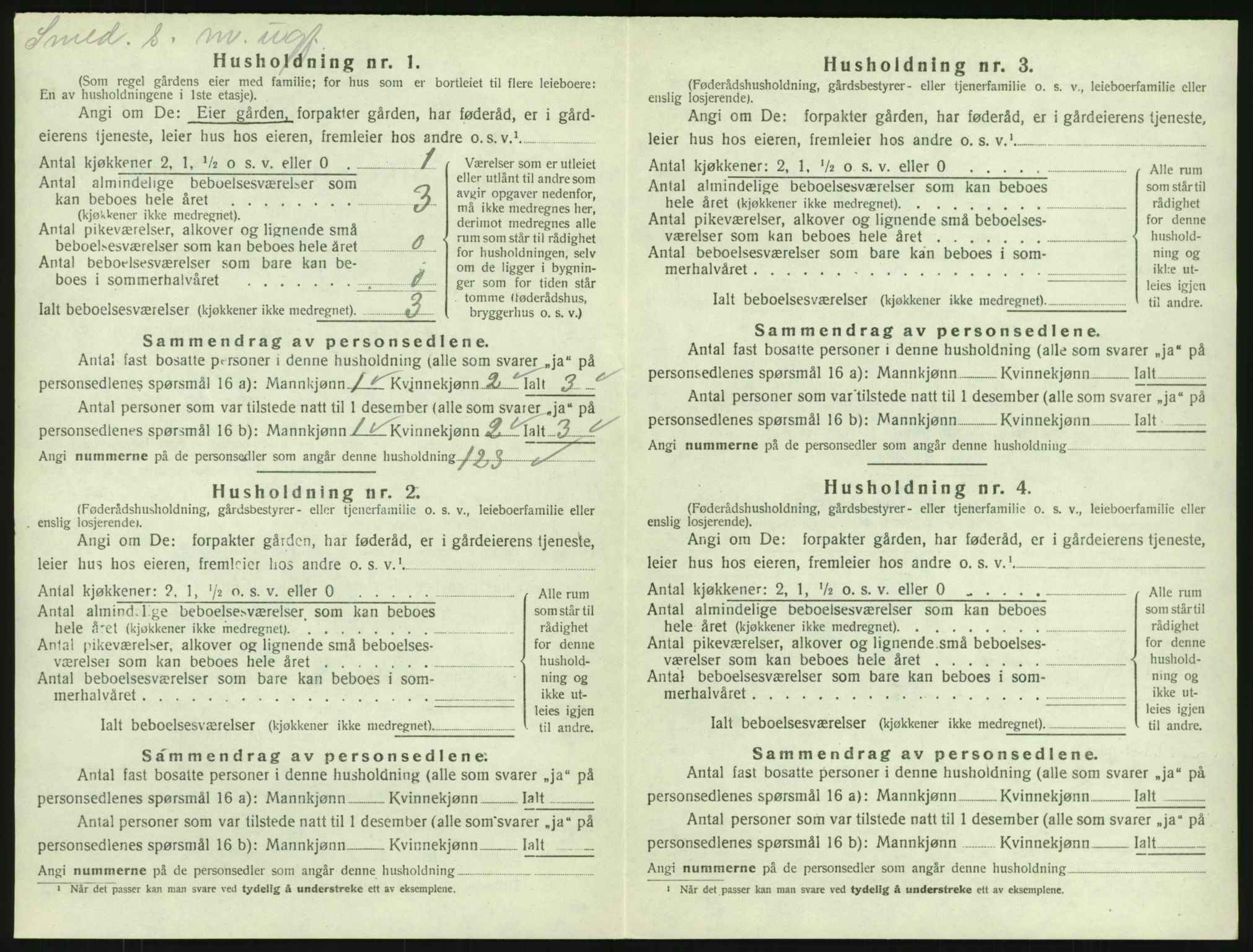 SAKO, 1920 census for Tjølling, 1920, p. 1034
