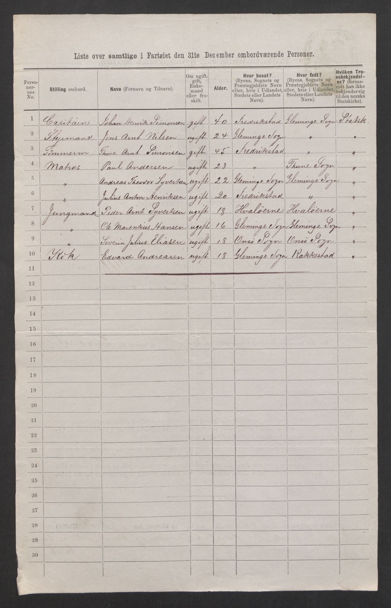 RA, 1875 census, lists of crew on ships: Ships in ports abroad, 1875, p. 39