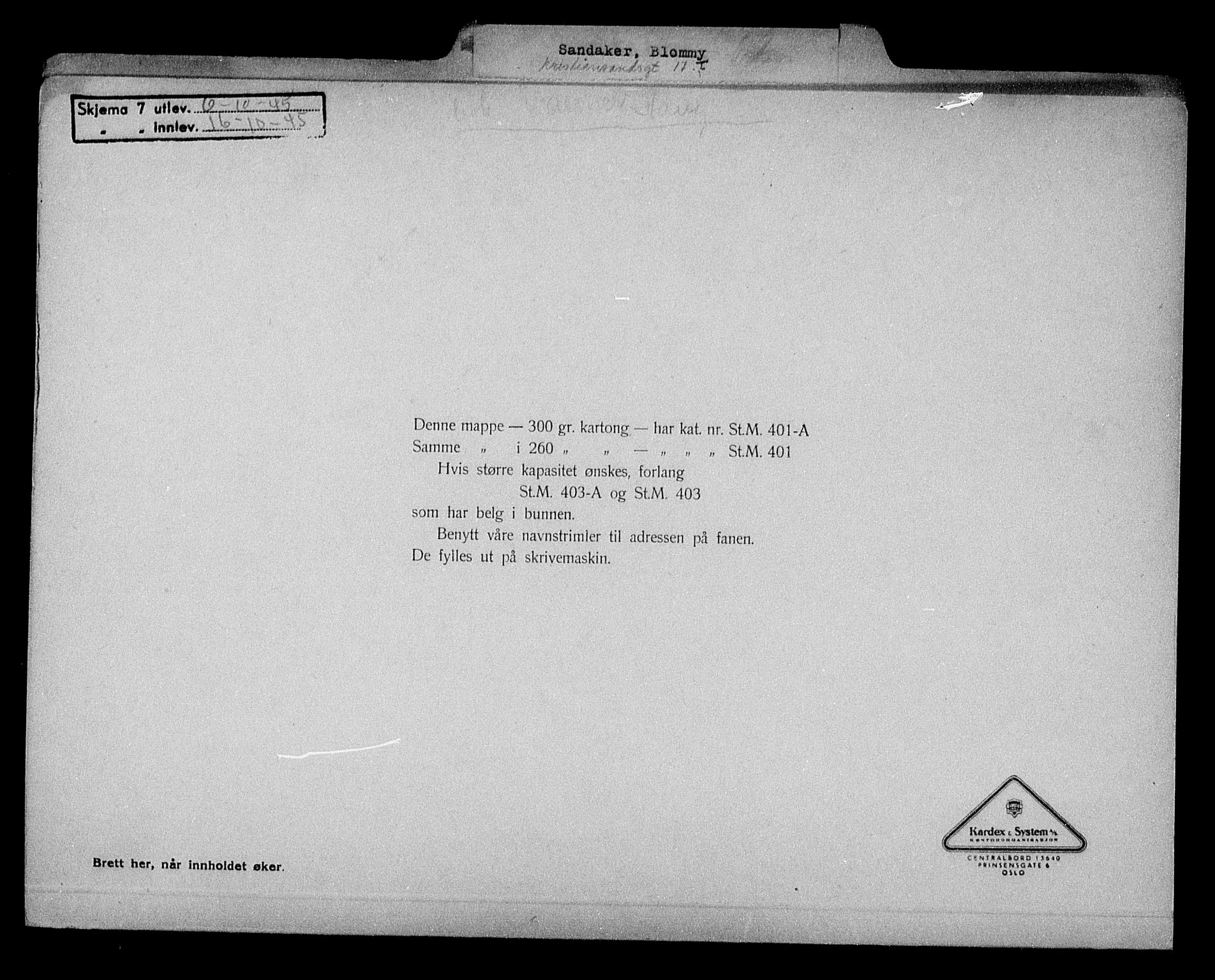 Justisdepartementet, Tilbakeføringskontoret for inndratte formuer, AV/RA-S-1564/H/Hc/Hcc/L0977: --, 1945-1947, p. 2