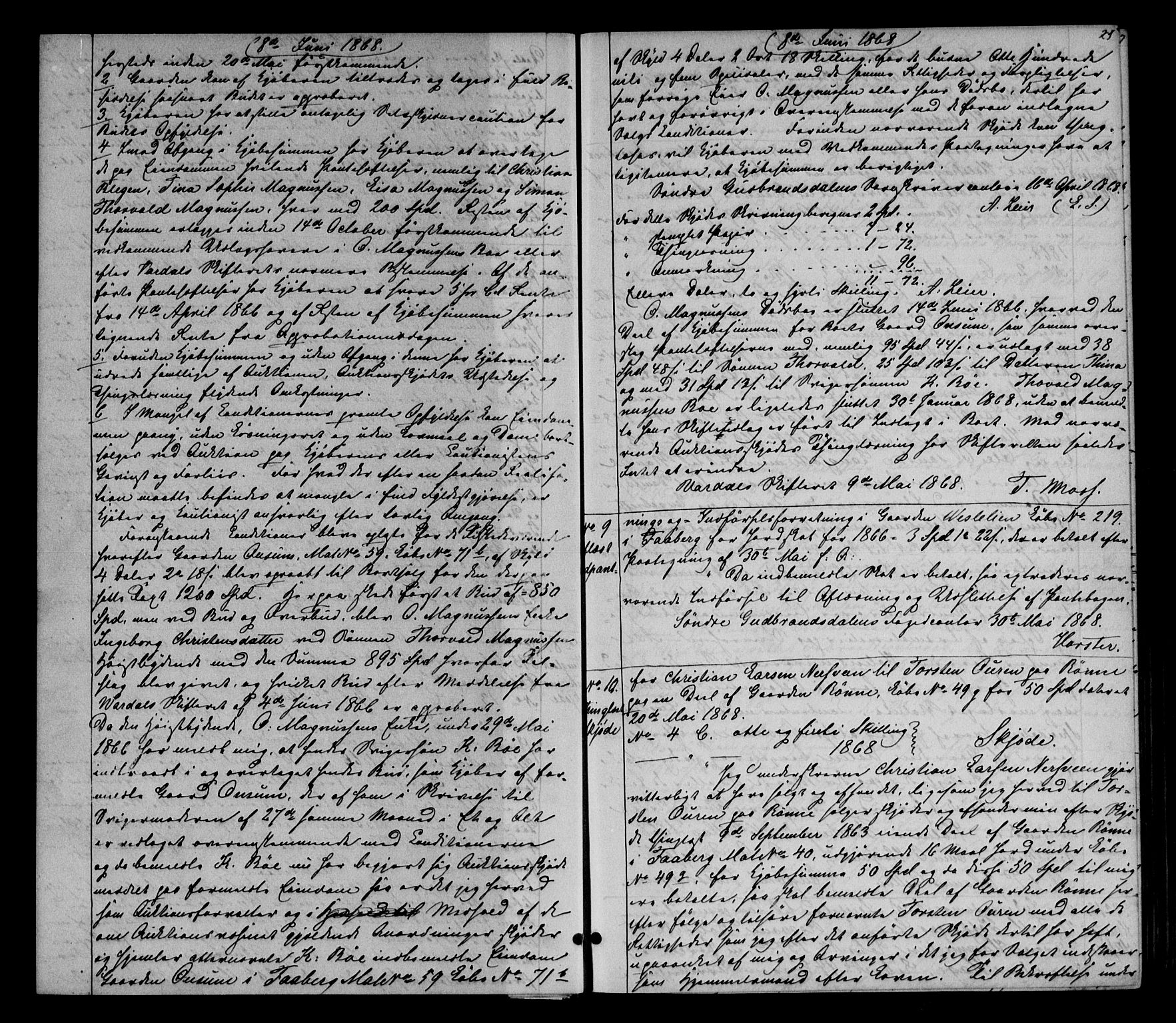 Sør-Gudbrandsdal tingrett, AV/SAH-TING-004/H/Hb/Hba/L0014: Mortgage book no. I 14, 1868-1873, p. 24-25