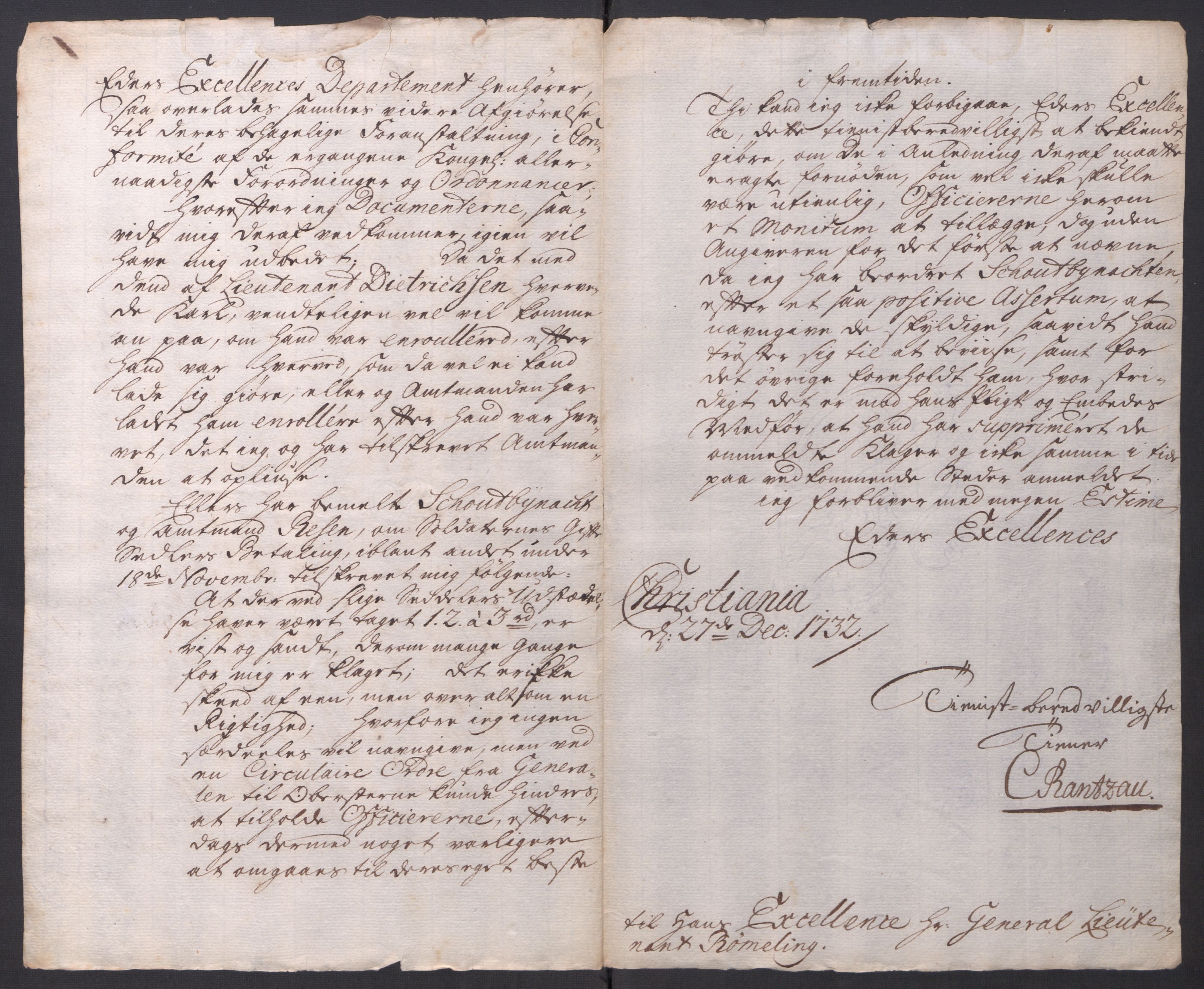 Kommanderende general (KG I) med Det norske krigsdirektorium, AV/RA-EA-5419/D/L0061: Stattholderens, stiftamtmenns og amtmenns brev, 1731-1740, p. 51