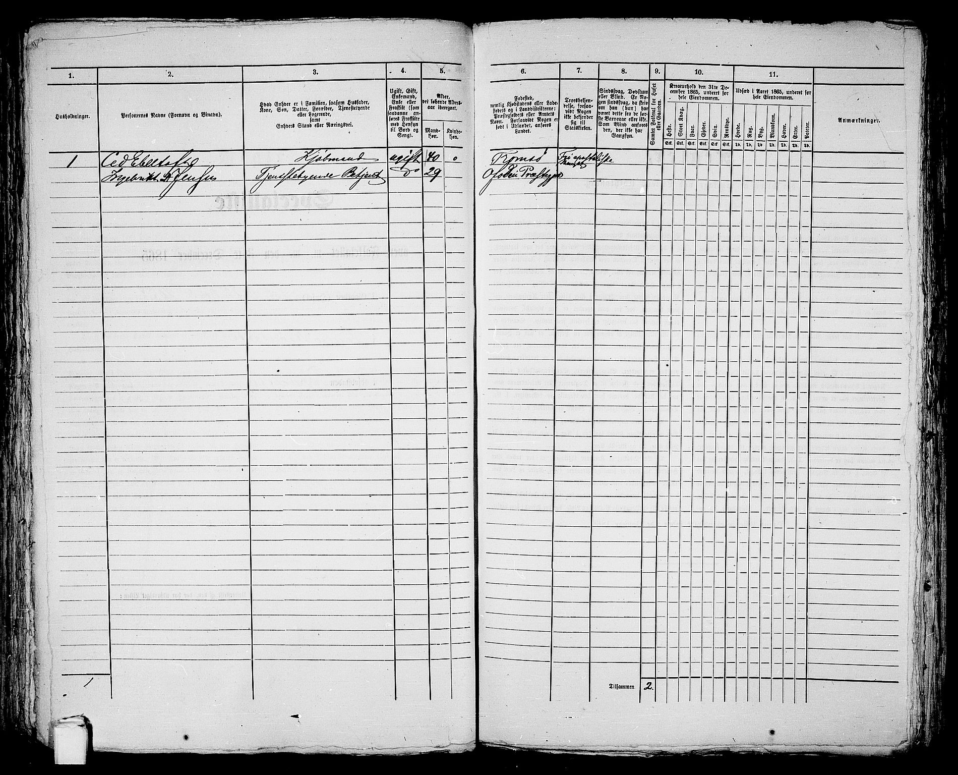 RA, 1865 census for Tromsø, 1865, p. 132