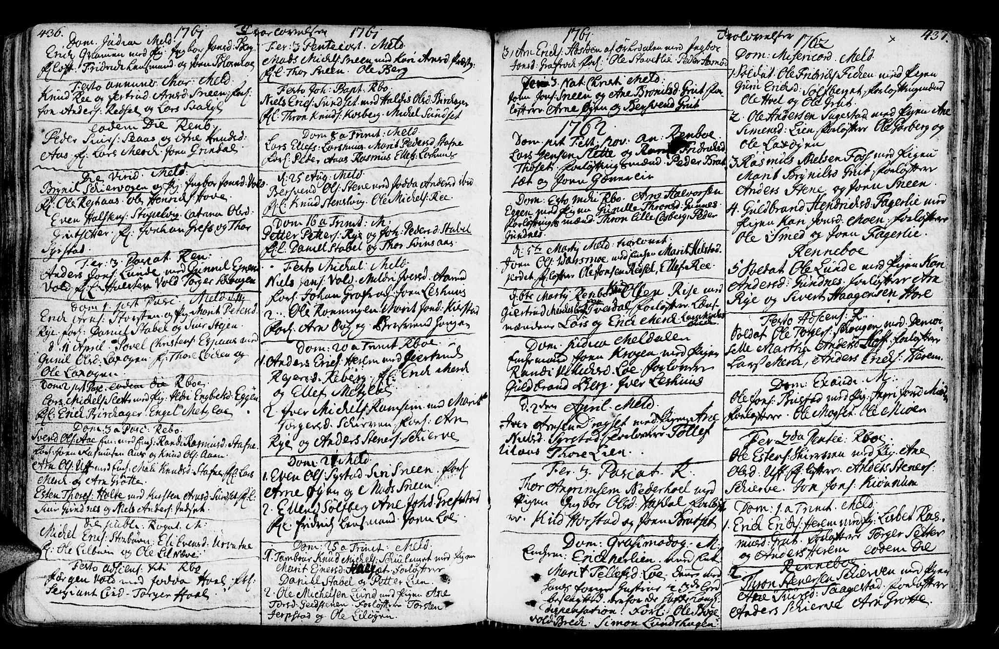 Ministerialprotokoller, klokkerbøker og fødselsregistre - Sør-Trøndelag, SAT/A-1456/672/L0851: Parish register (official) no. 672A04, 1751-1775, p. 436-437