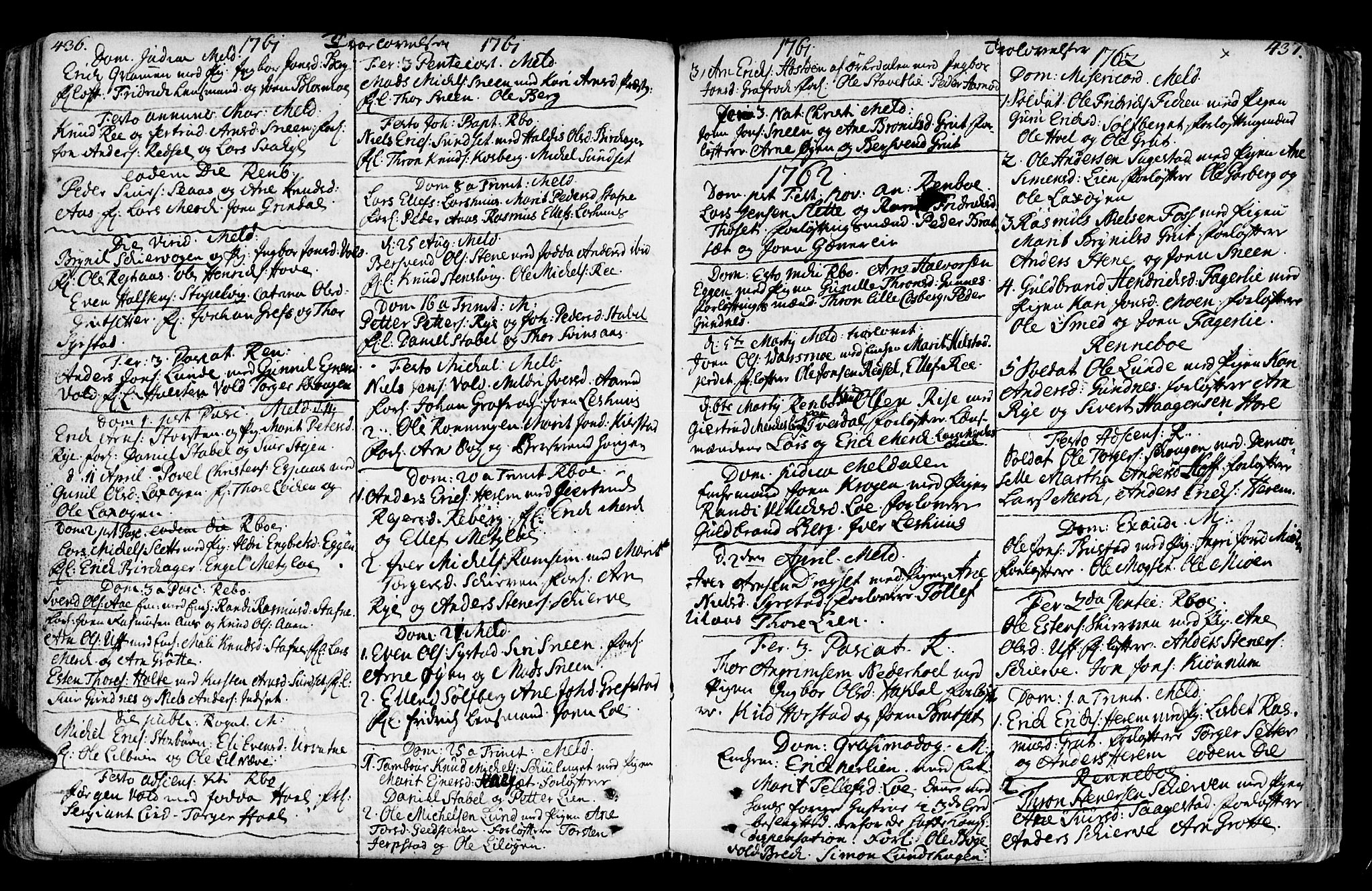 Ministerialprotokoller, klokkerbøker og fødselsregistre - Sør-Trøndelag, AV/SAT-A-1456/672/L0851: Parish register (official) no. 672A04, 1751-1775, p. 436-437