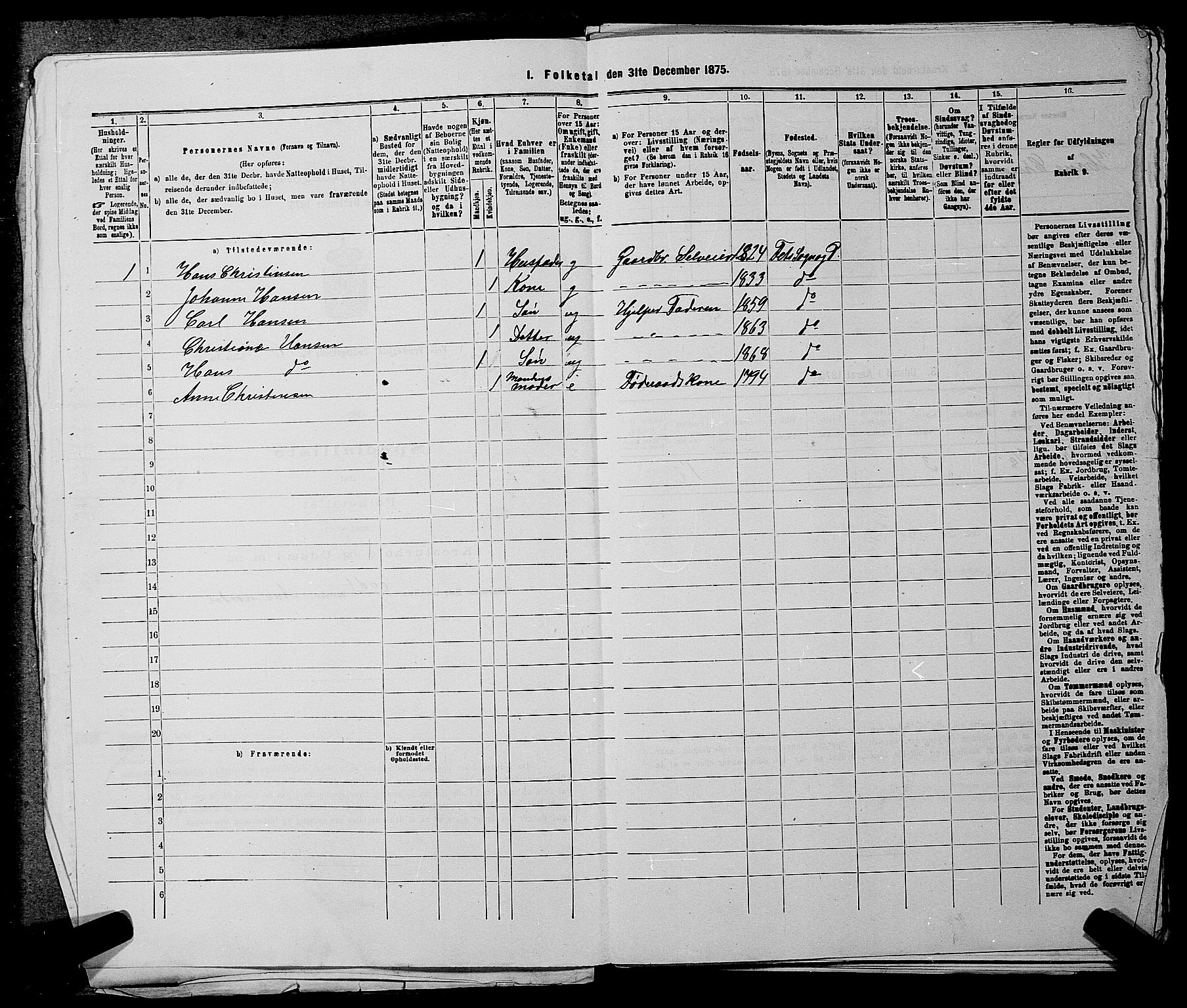 RA, 1875 census for 0227P Fet, 1875, p. 805