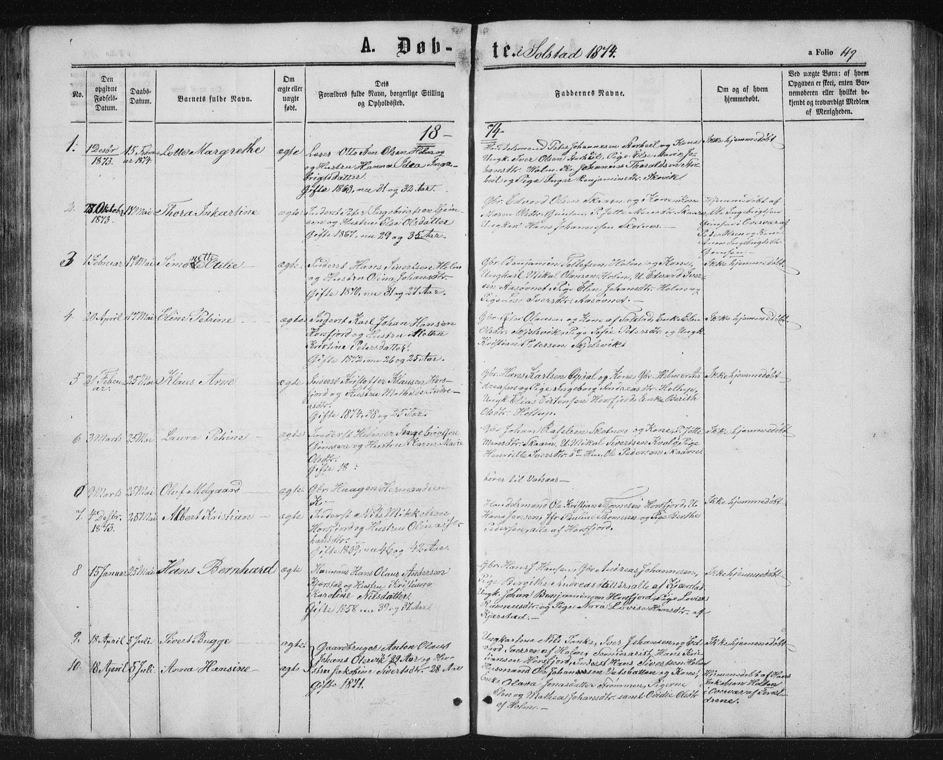 Ministerialprotokoller, klokkerbøker og fødselsregistre - Nordland, AV/SAT-A-1459/810/L0159: Parish register (copy) no. 810C02 /2, 1863-1883, p. 119